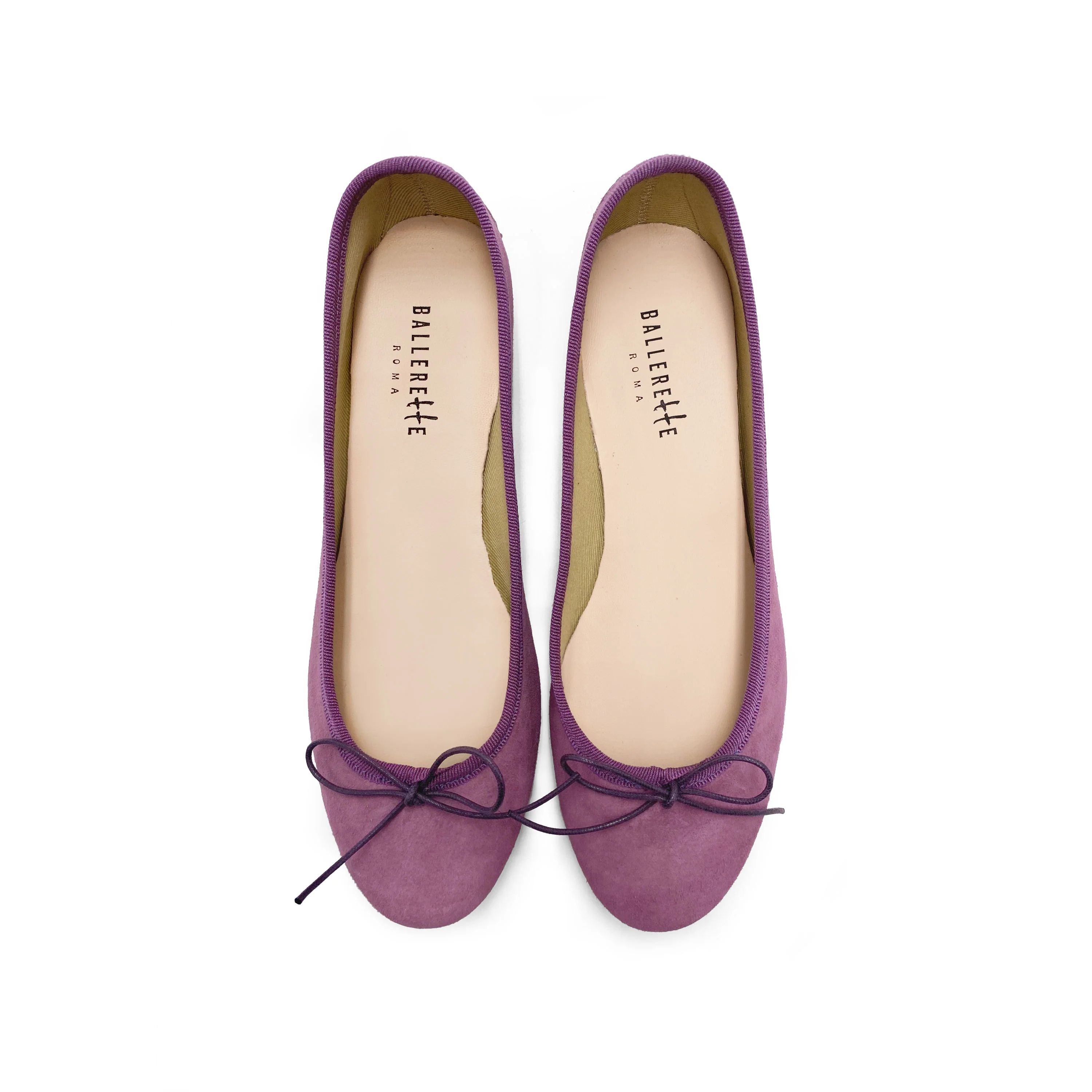 Ballerine lilla con tacco in camoscio - Image 2