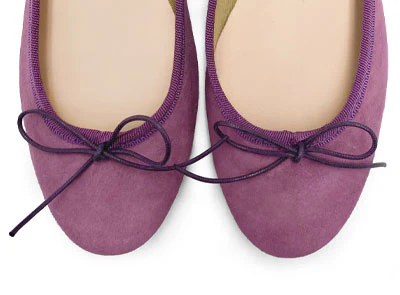 Ballerine lilla con tacco in camoscio - Image 5