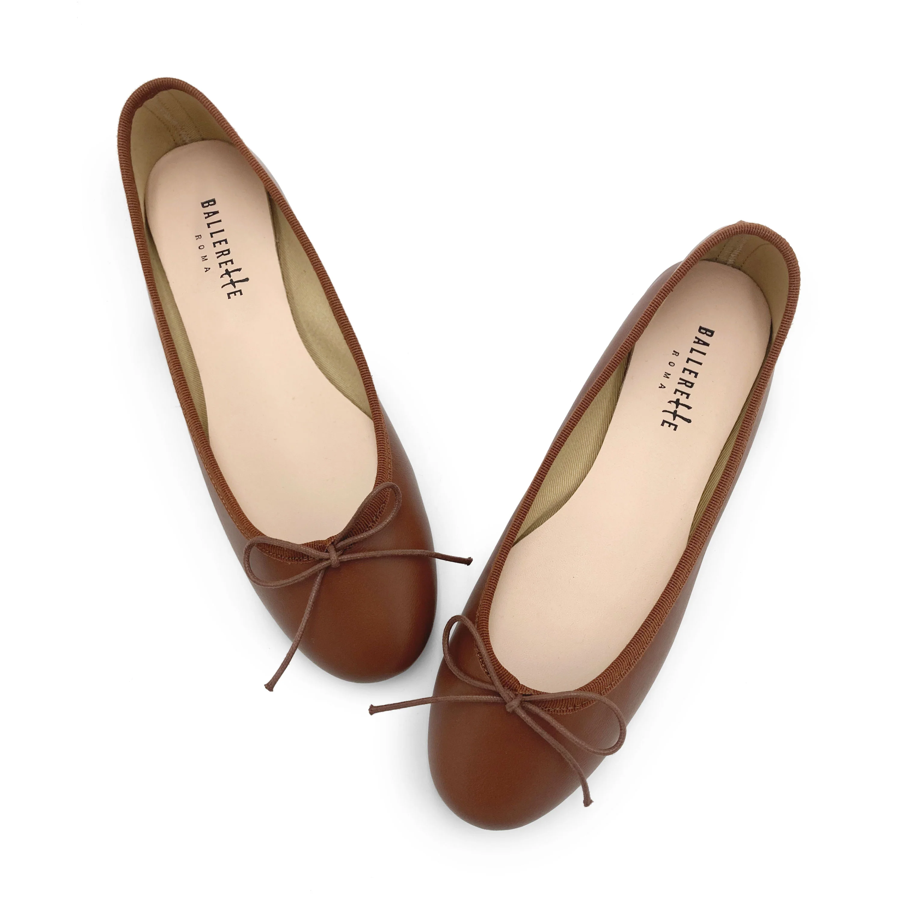 Ballerine marroni in pelle - Image 2