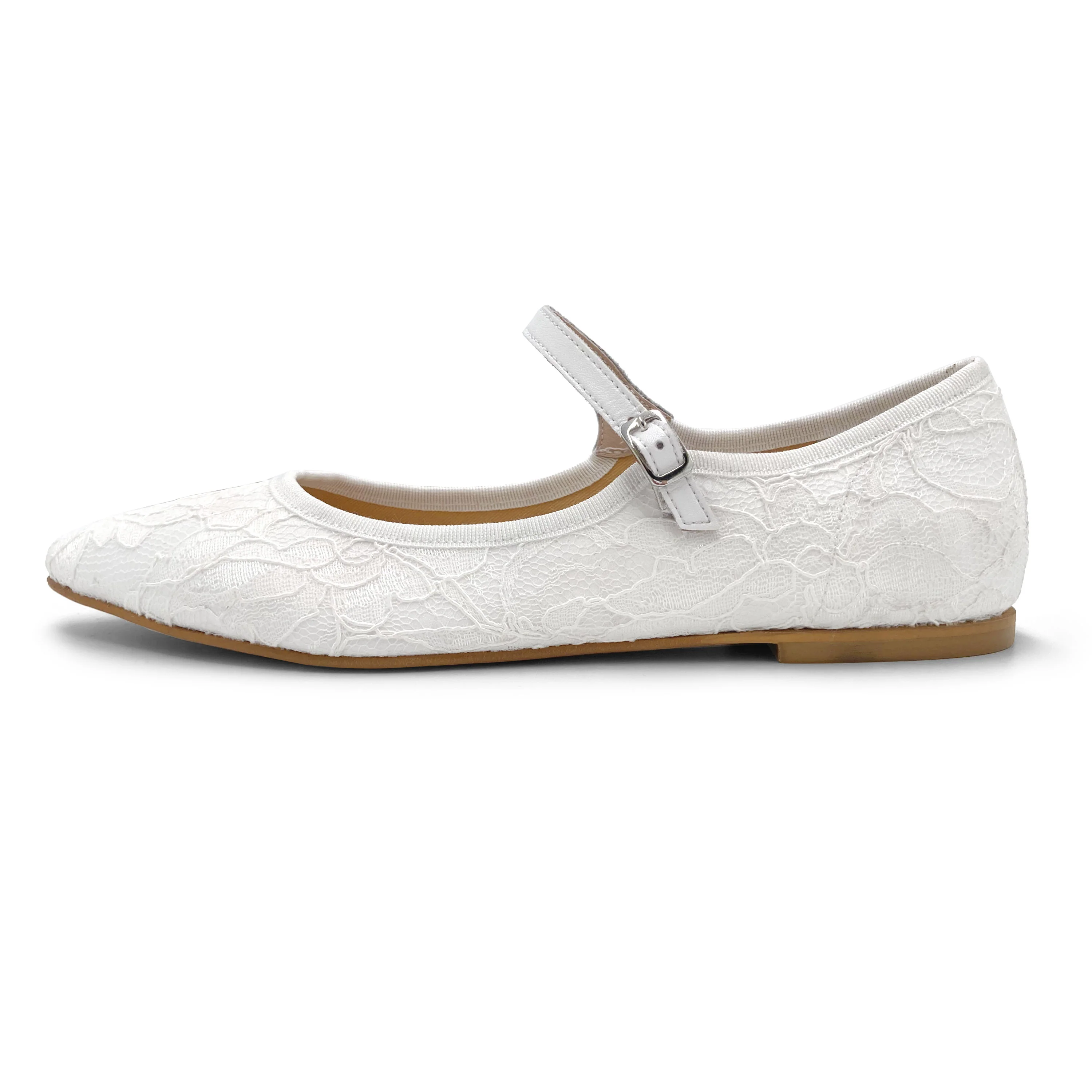 Ballerine Mary Jane bianche da sposa in pizzo - Image 4