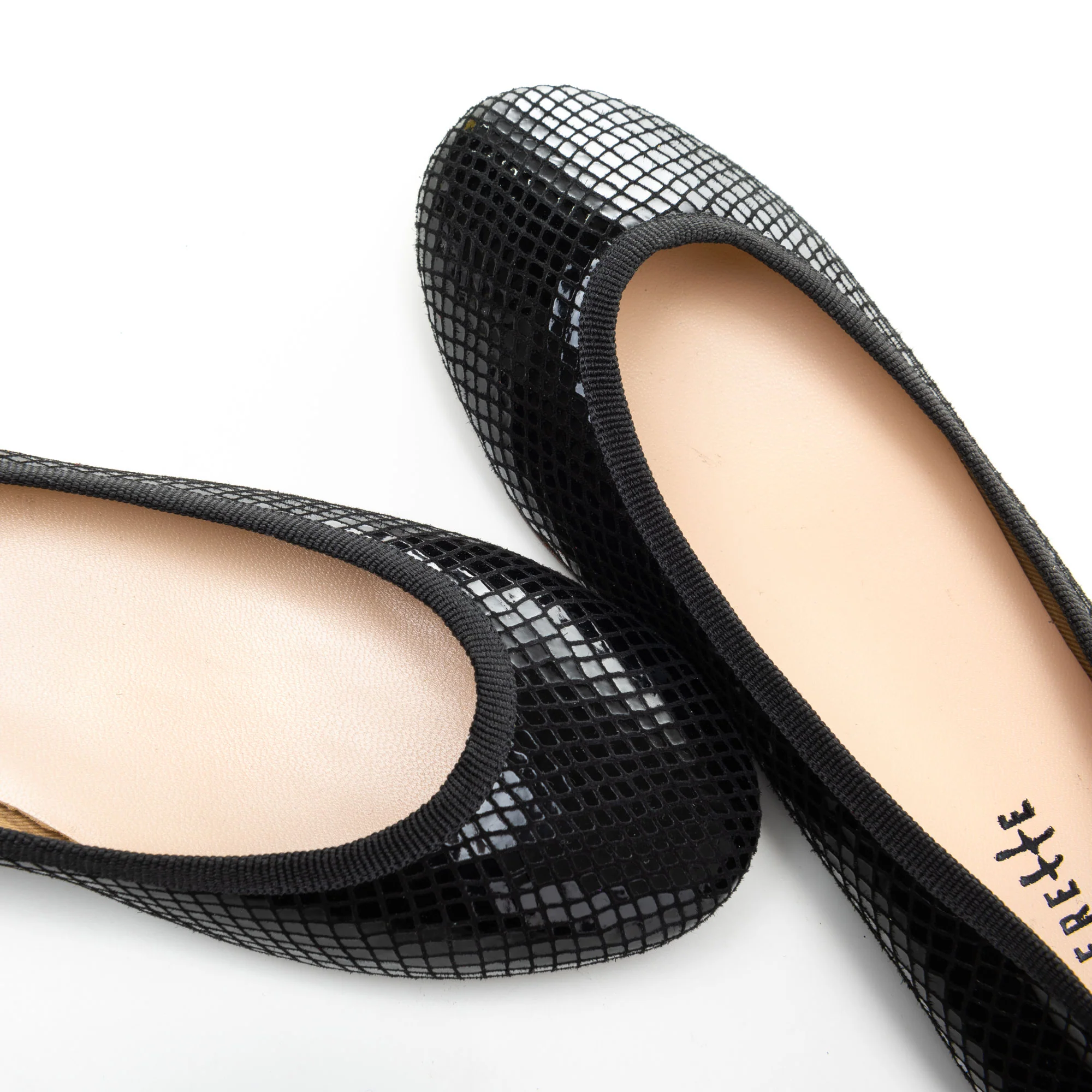 Ballerine animalier nere in camoscio laminato - Image 3
