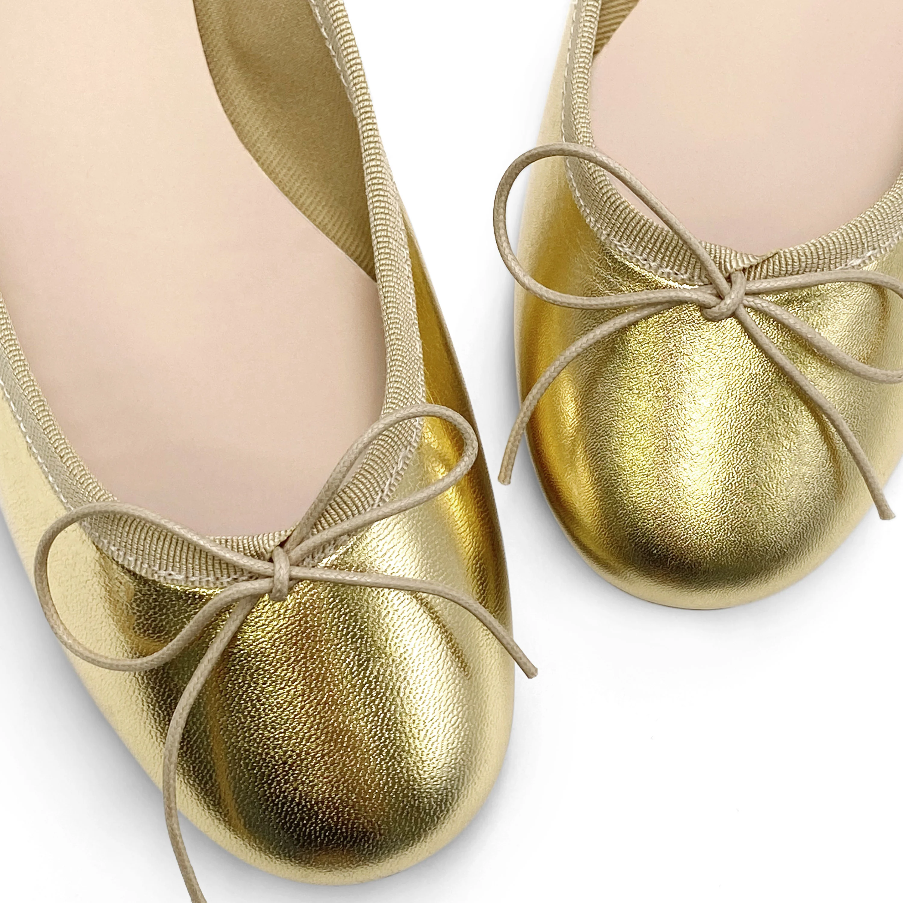 Ballerine oro in pelle laminata - Image 3