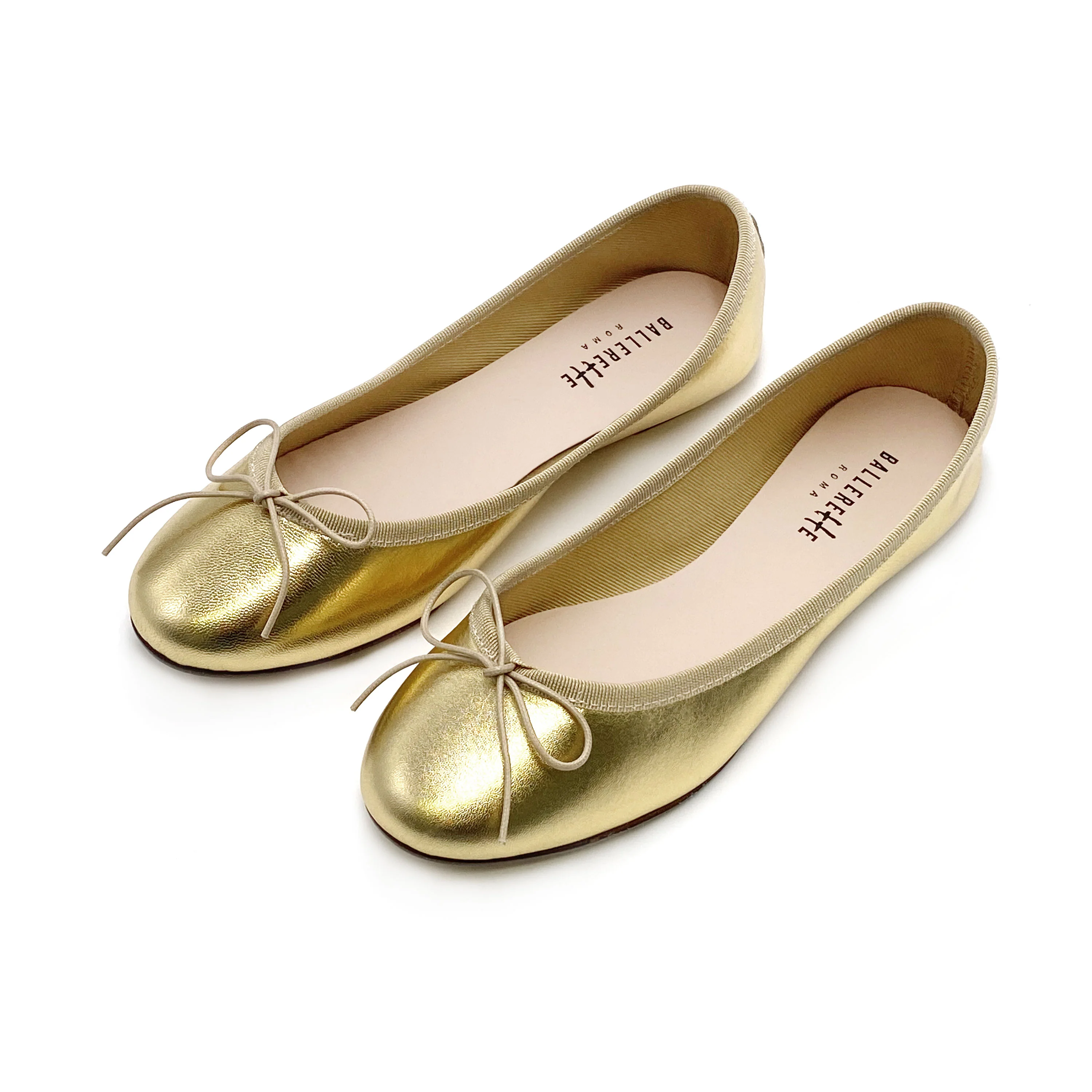 Ballerine oro in pelle laminata - Image 5
