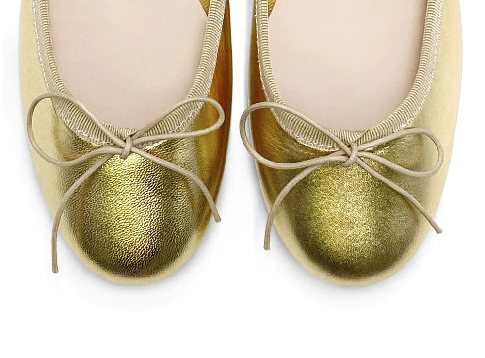 Ballerine oro in pelle laminata - Image 6