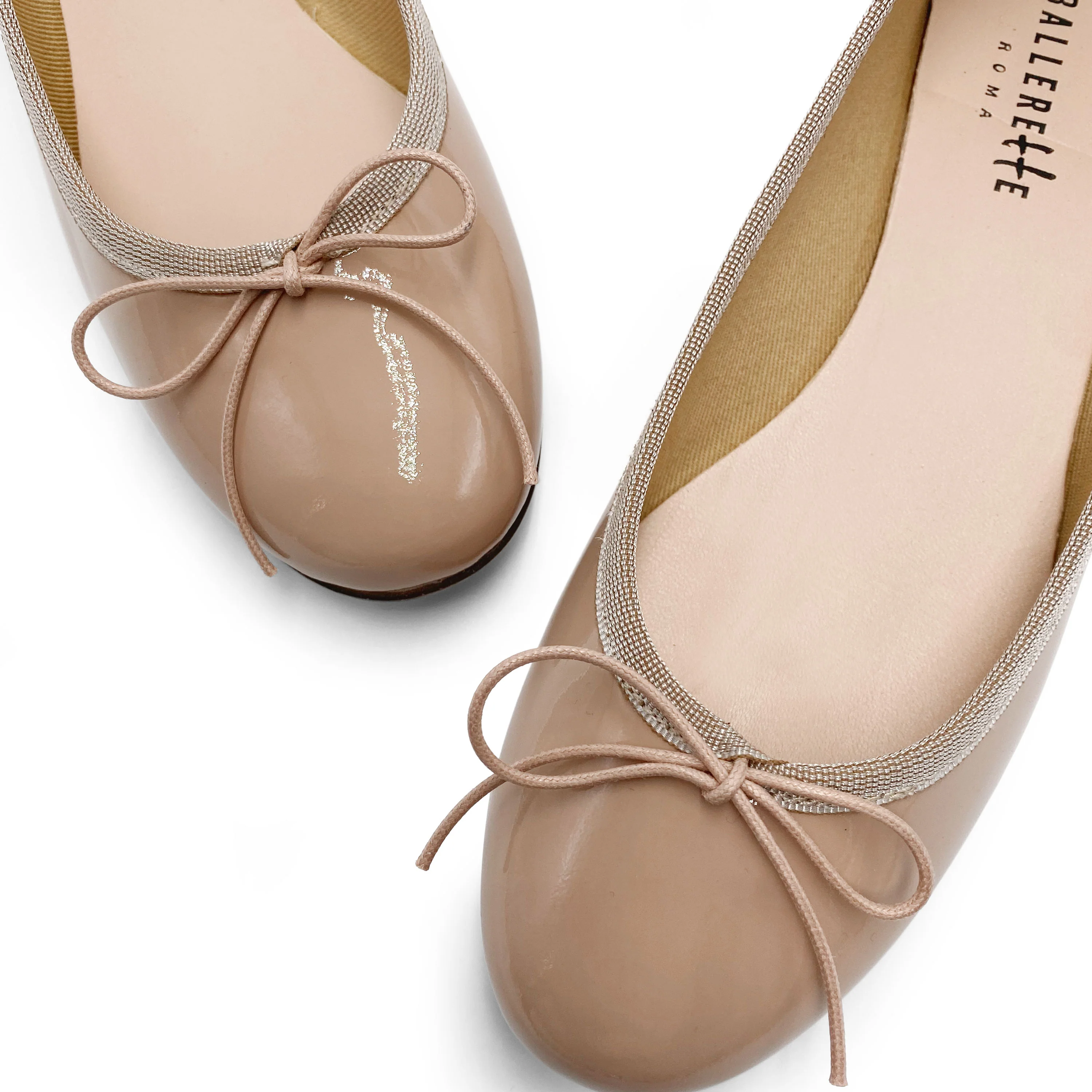 Ballerine rosa cipria in pelle vernice - Image 4