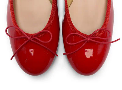 Ballerine rosse con tacco alto in vernice - Image 5