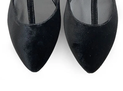 Ballerine t-bar in velluto nero - Image 6