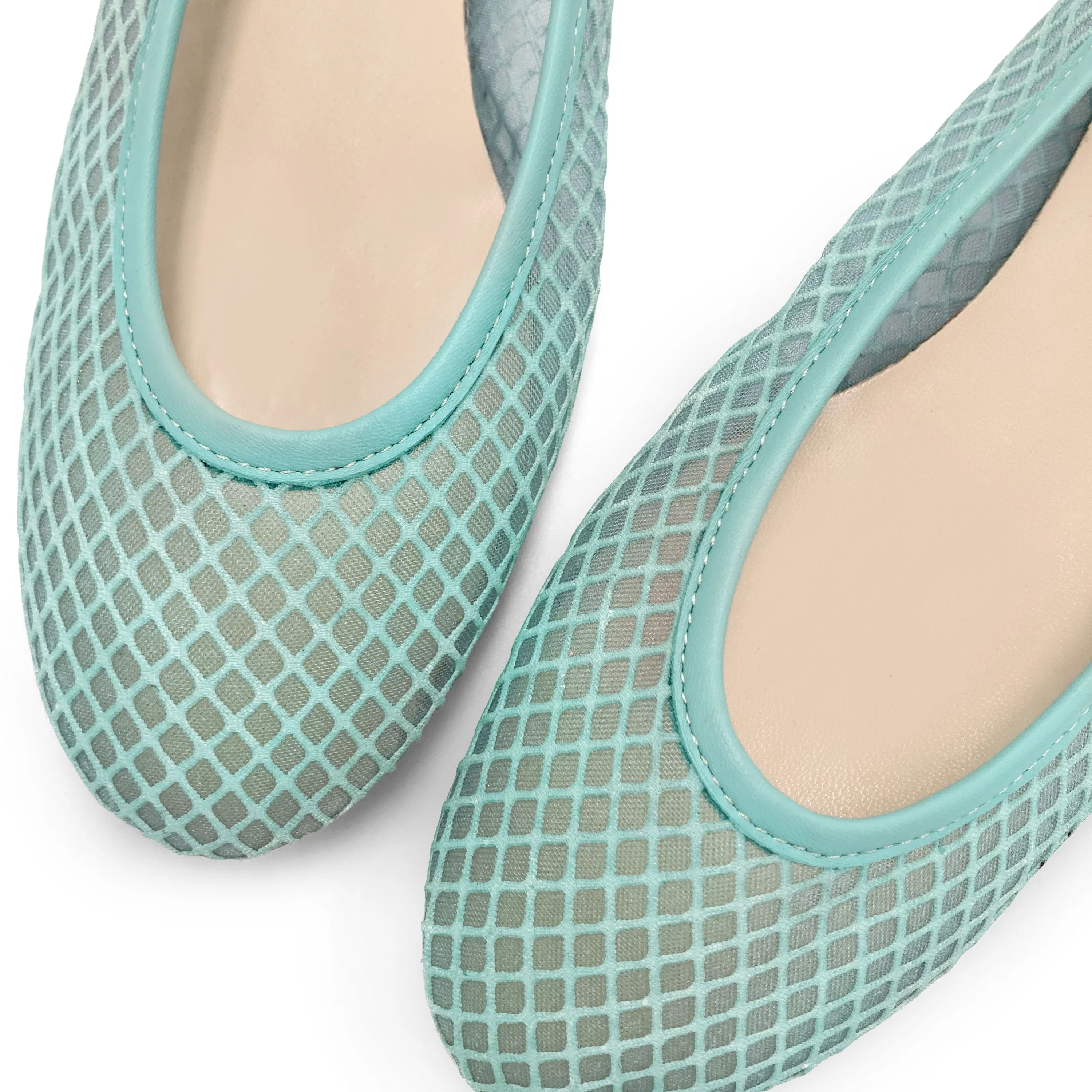 TT GO GREEN Collection - Ballerine trasparenti acqua in tessuto ECO mesh e rete - Image 4