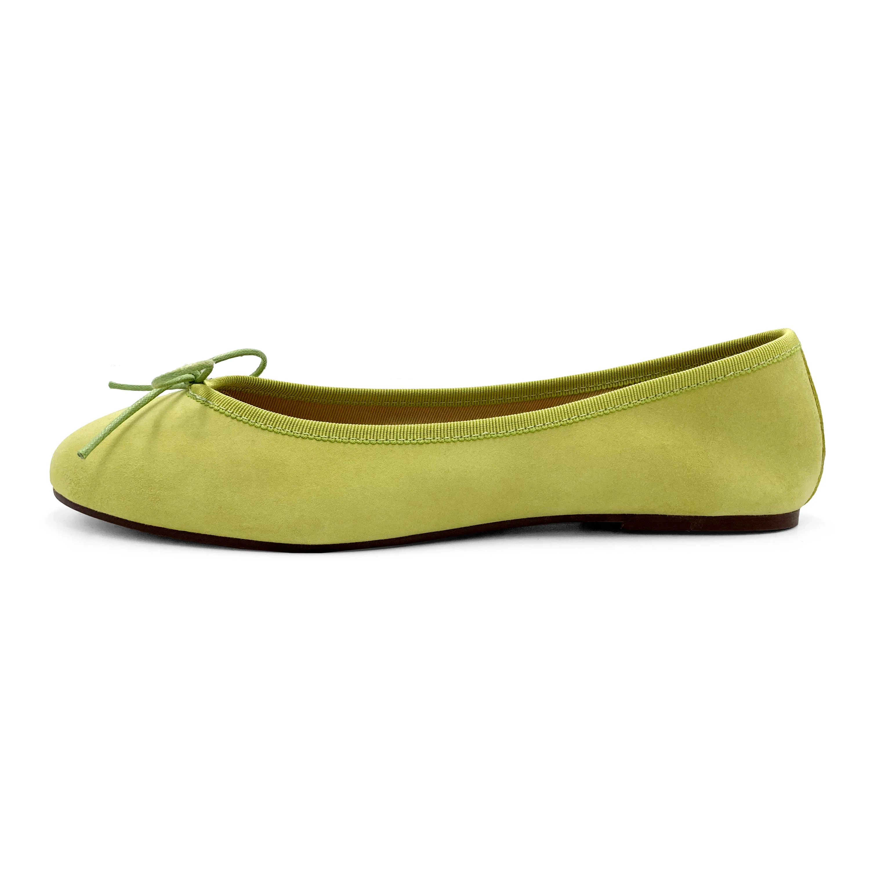 Ballerine verde lime in camoscio - Image 4