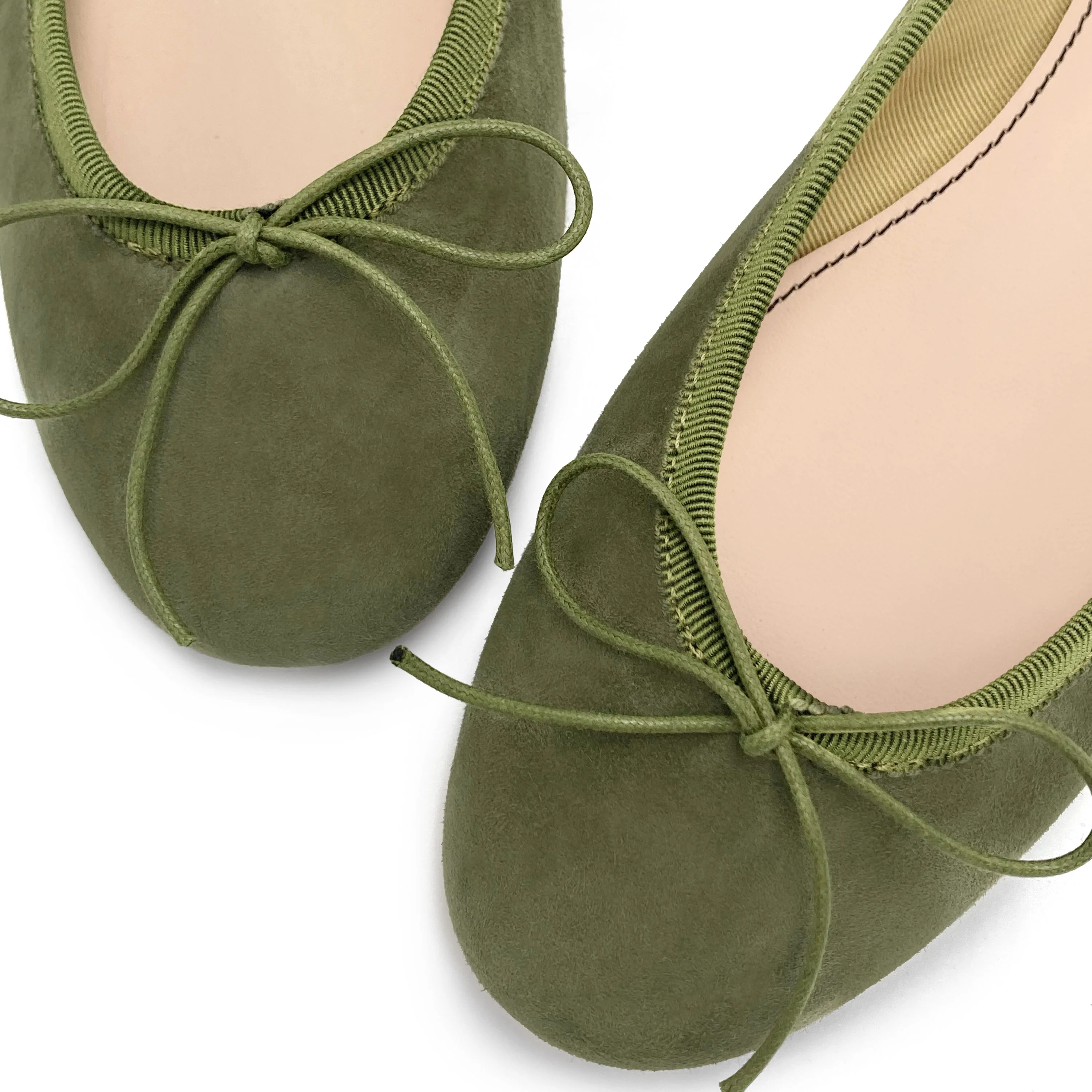 Ballerine verdi in camoscio - Image 3