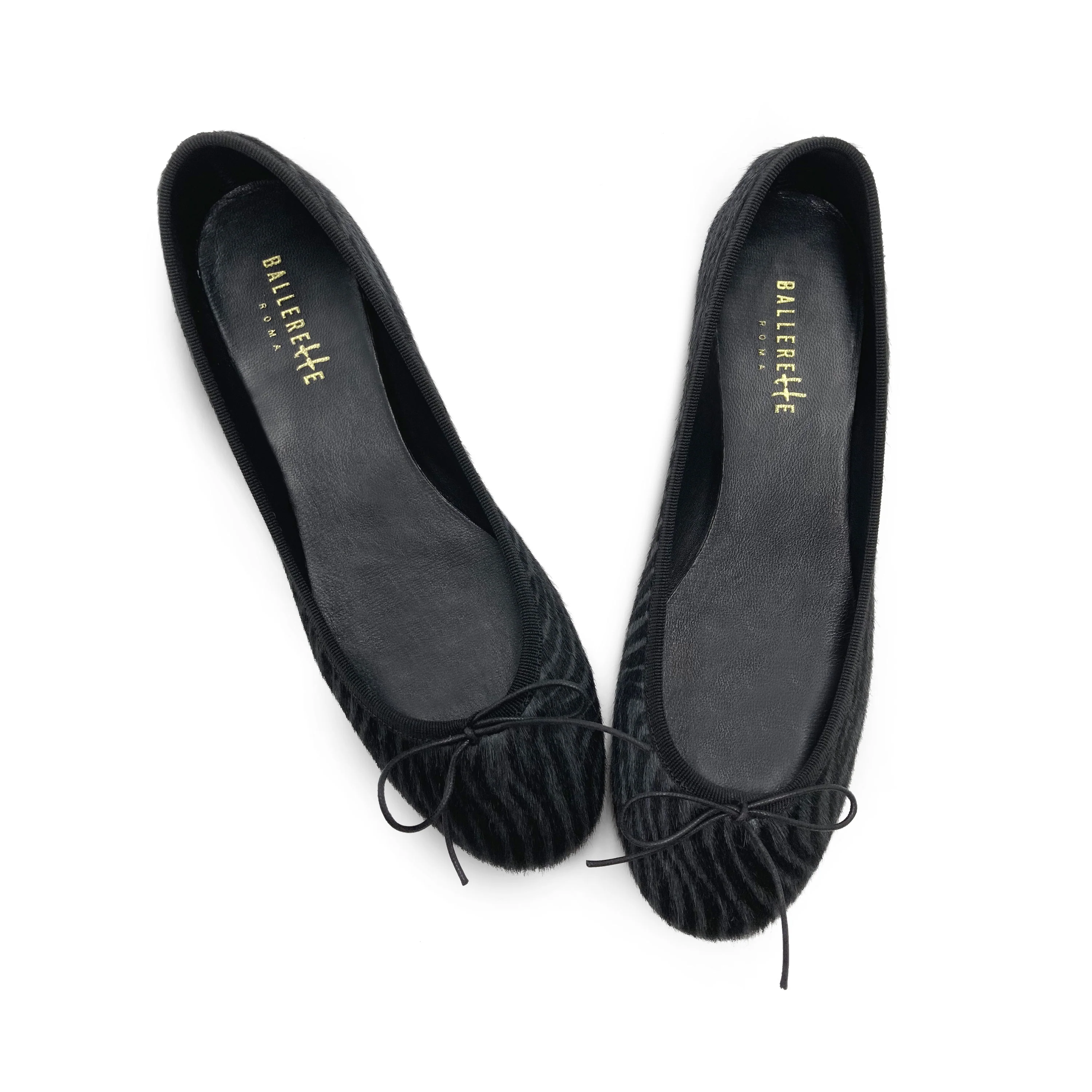 Ballerine zebrate in cavallino nero e grigio - Image 2