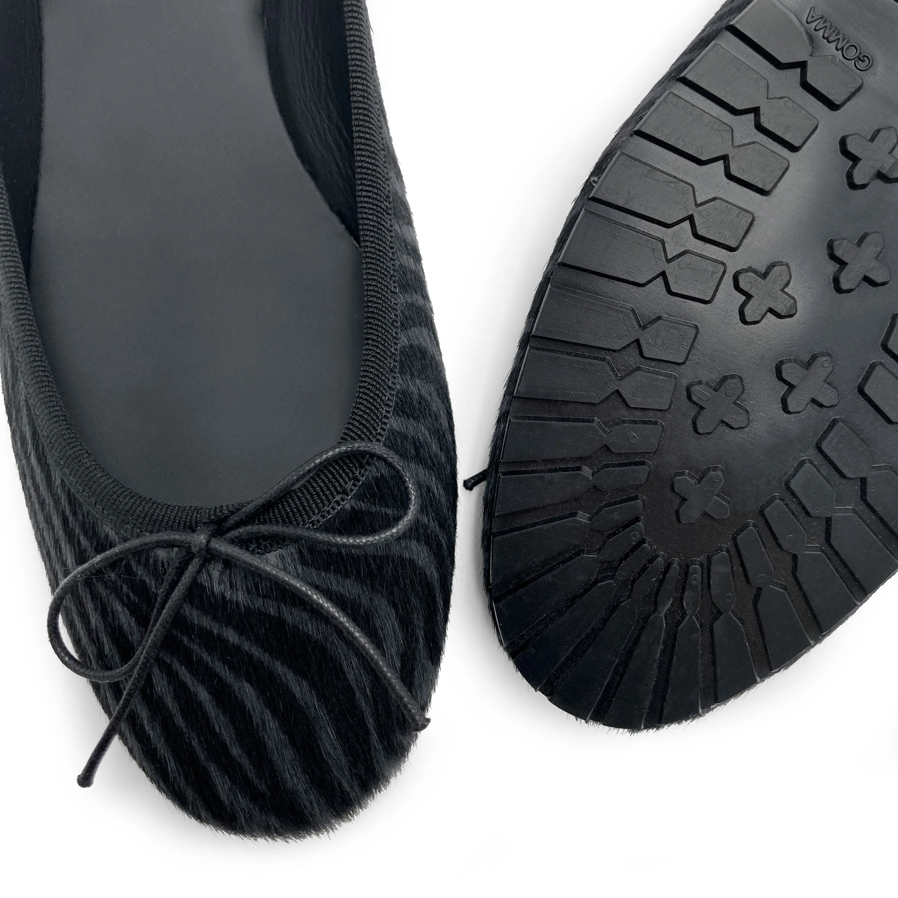 Ballerine zebrate in cavallino nero e grigio - Image 4