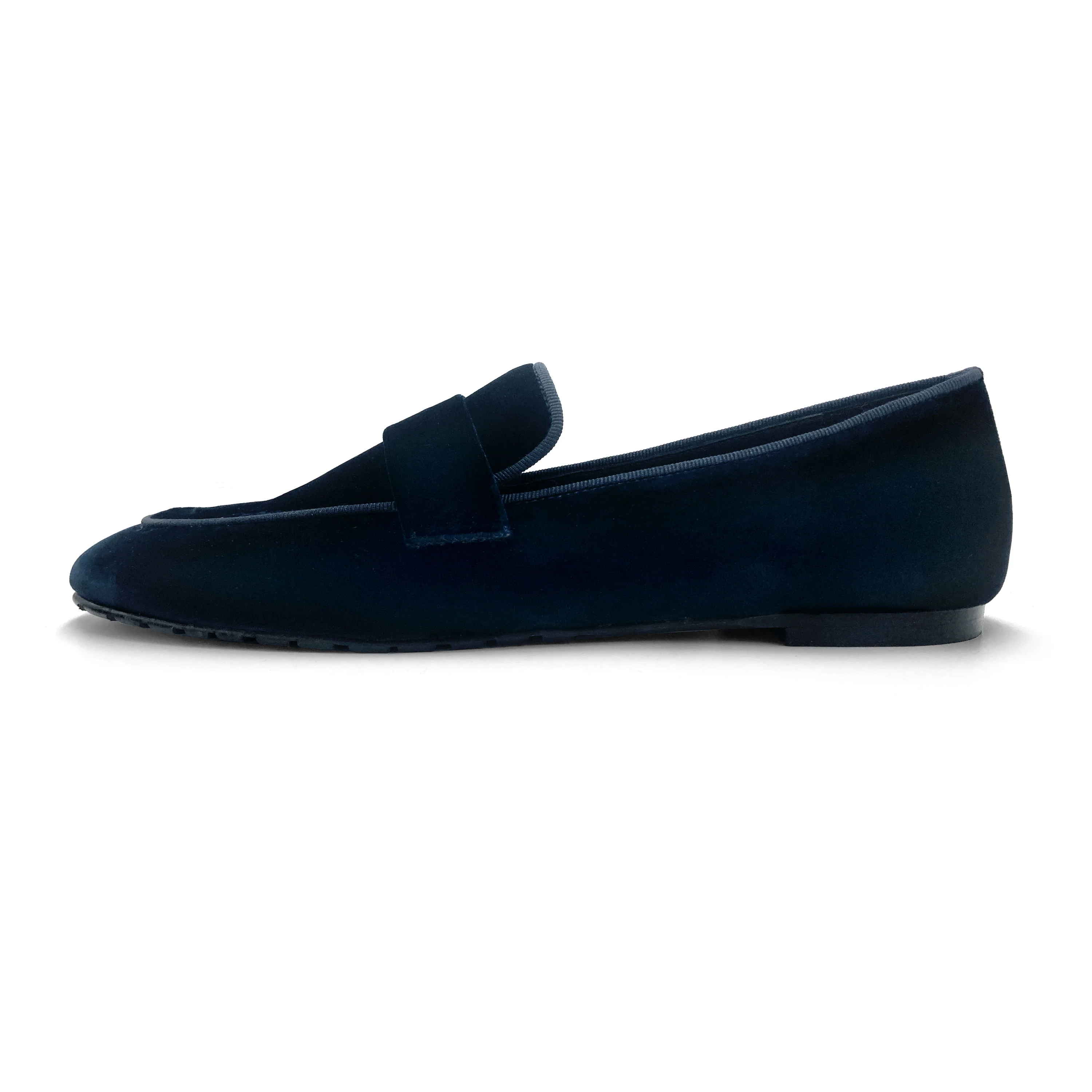 Mocassini donna eleganti in velluto blu - Image 4