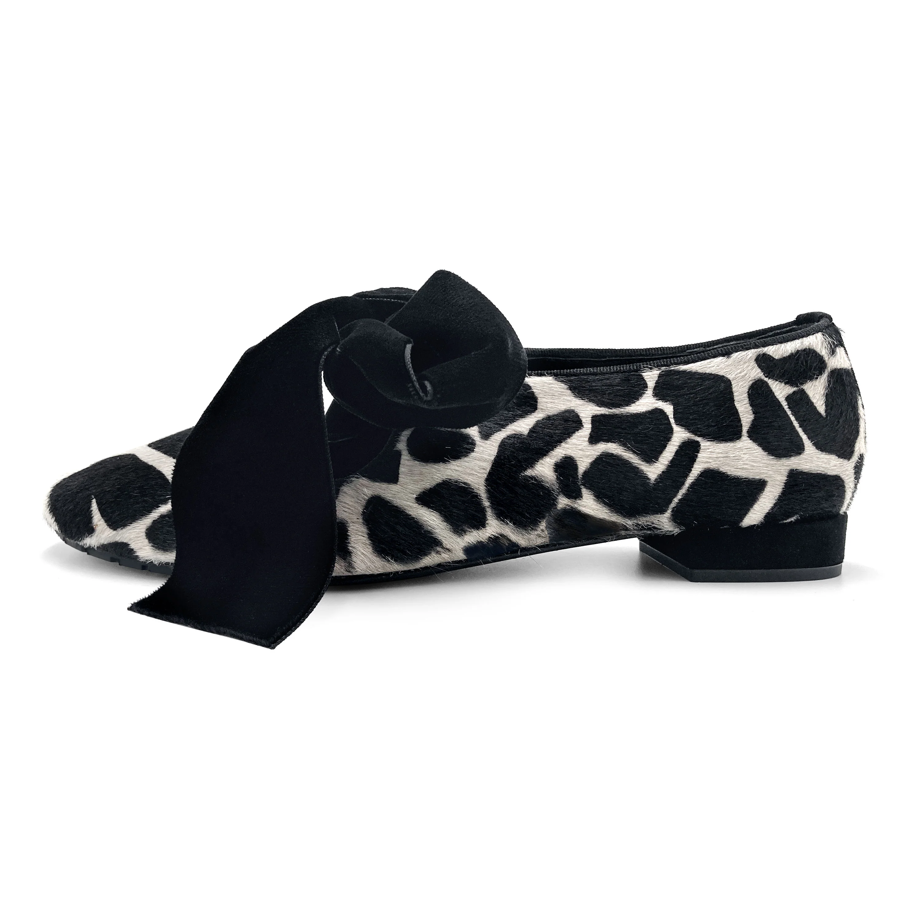 Scarpe donna animalier in cavallino maculato bianco e nero - Image 4