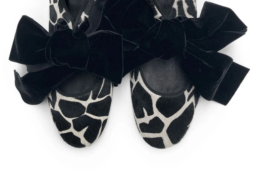 Scarpe donna animalier in cavallino maculato bianco e nero - Image 6