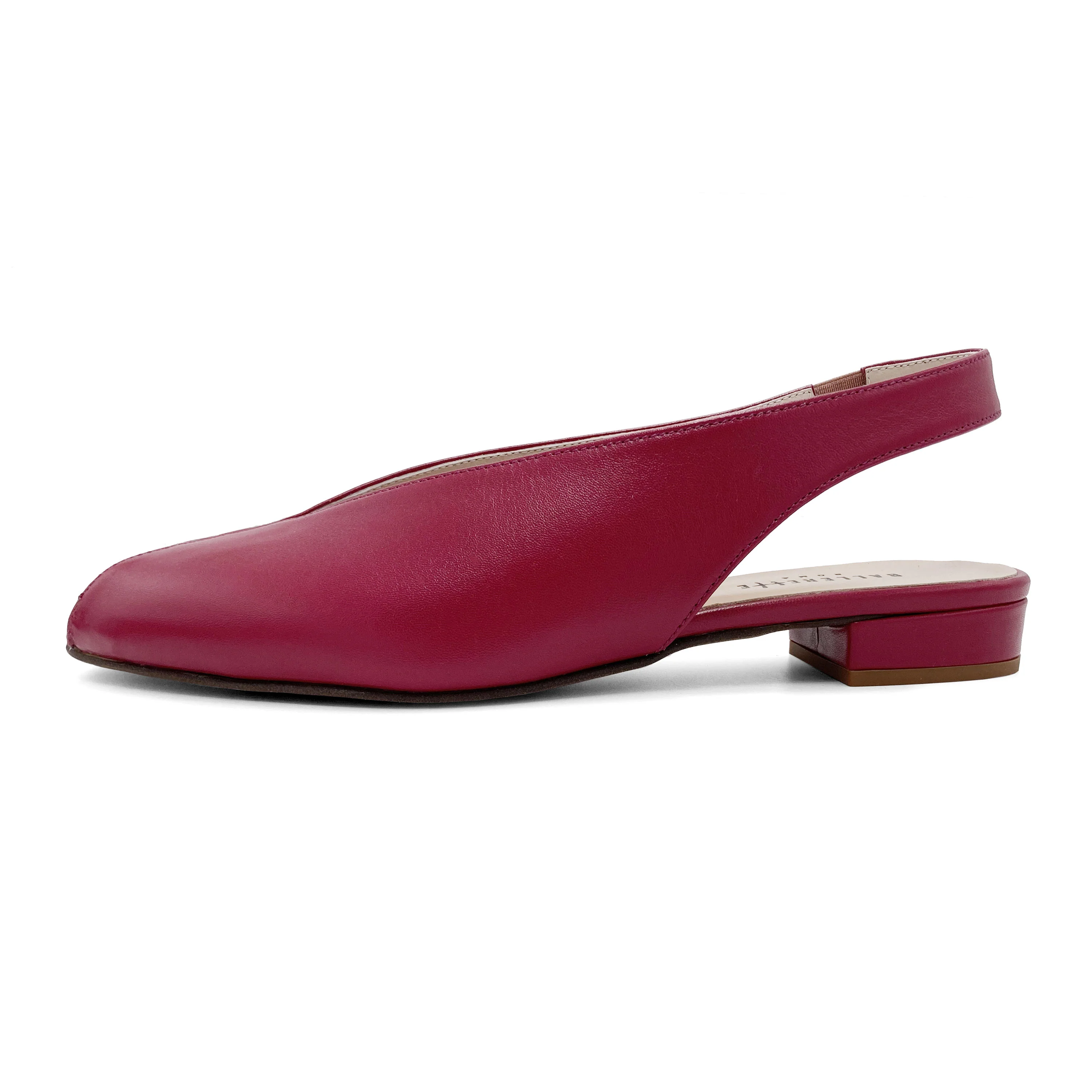 Slingback open toe fucsia in pelle - Image 4
