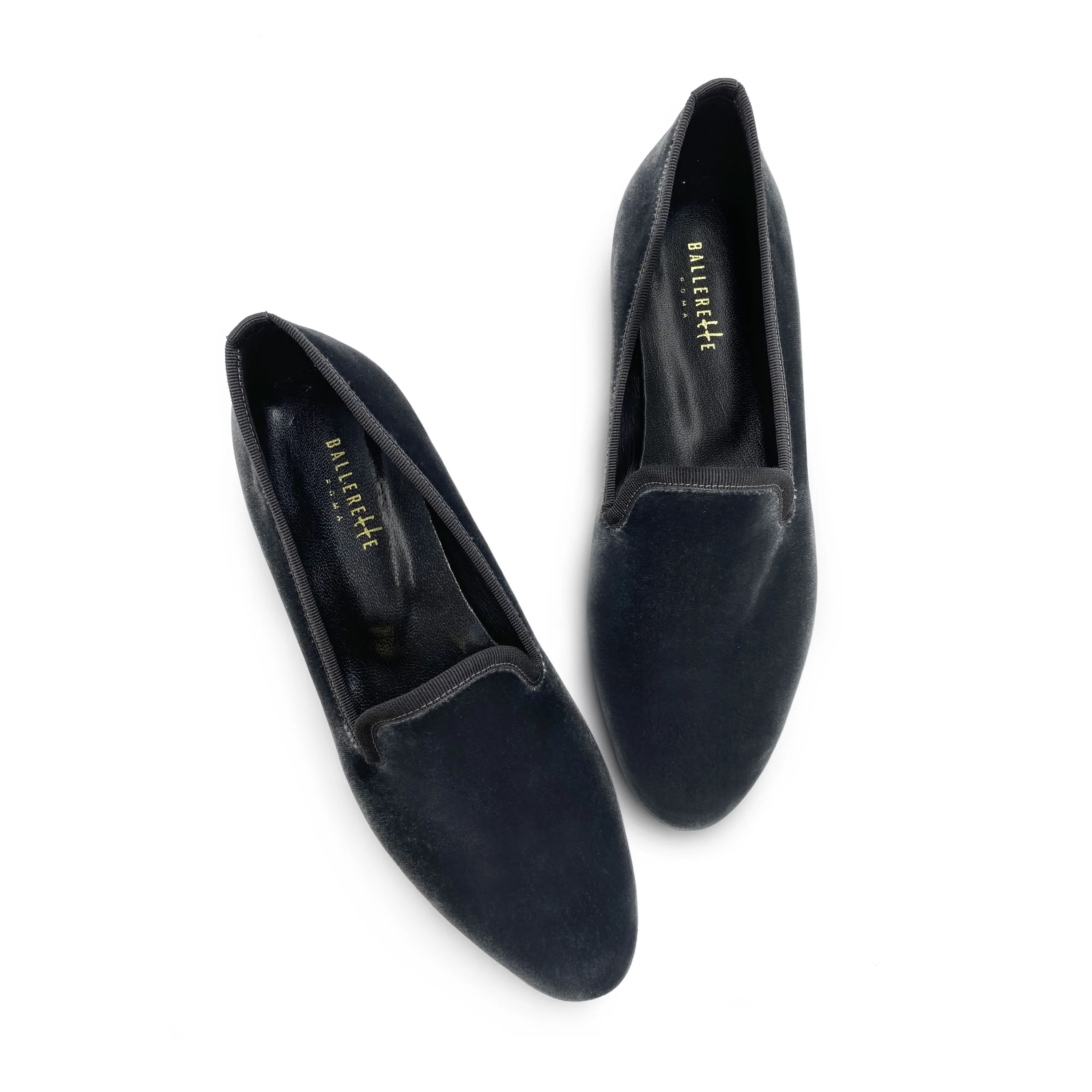 Slippers da donna in velluto grigio - Image 2