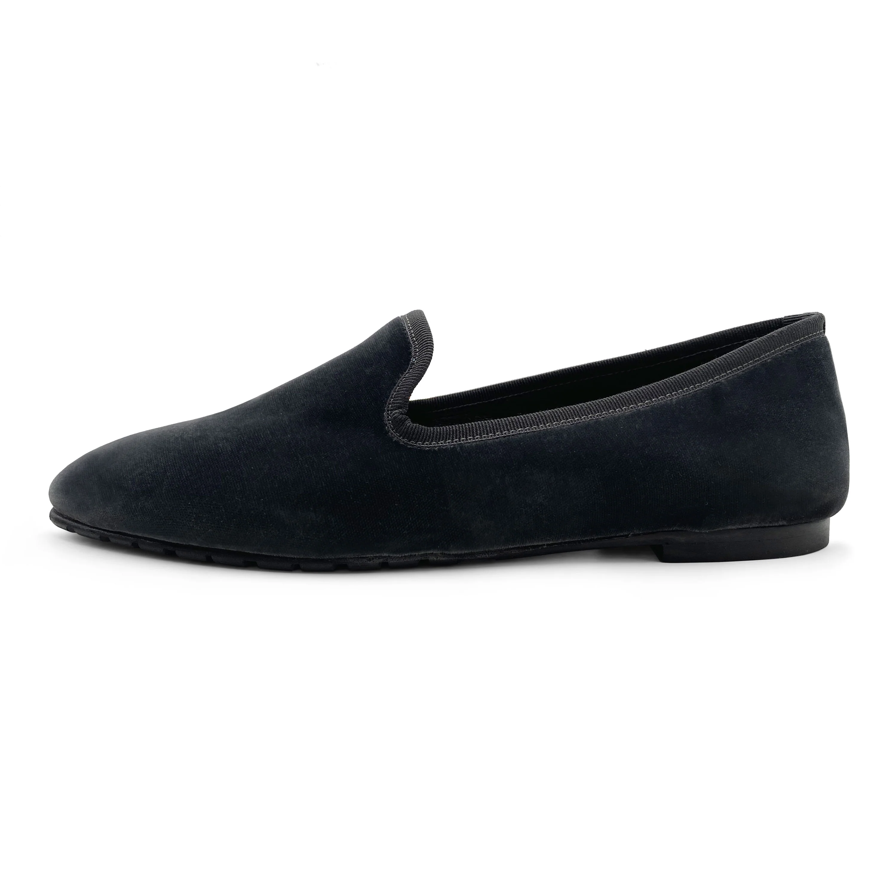 Slippers da donna in velluto grigio - Image 3