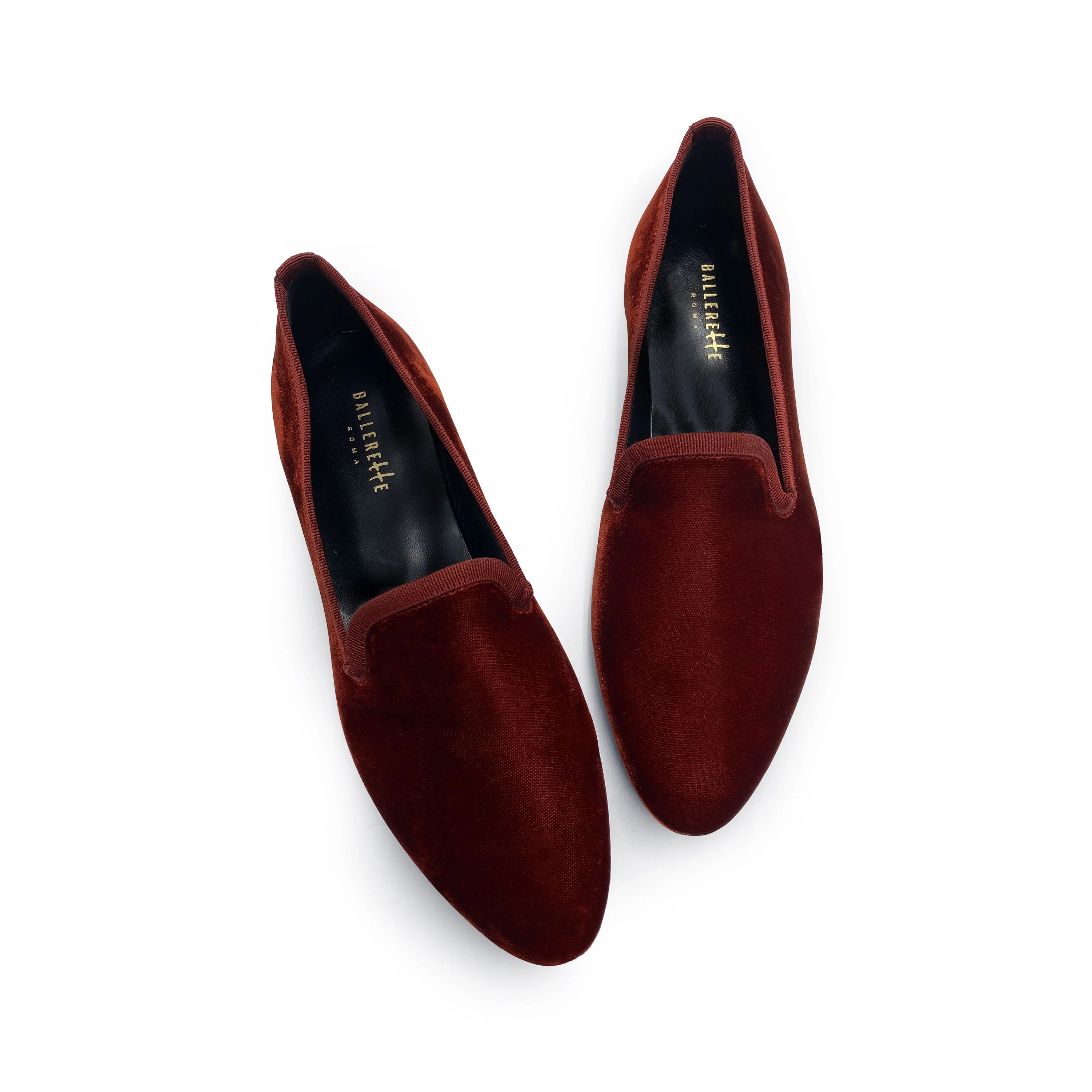 Slippers da donna ruggine in velluto - Image 2