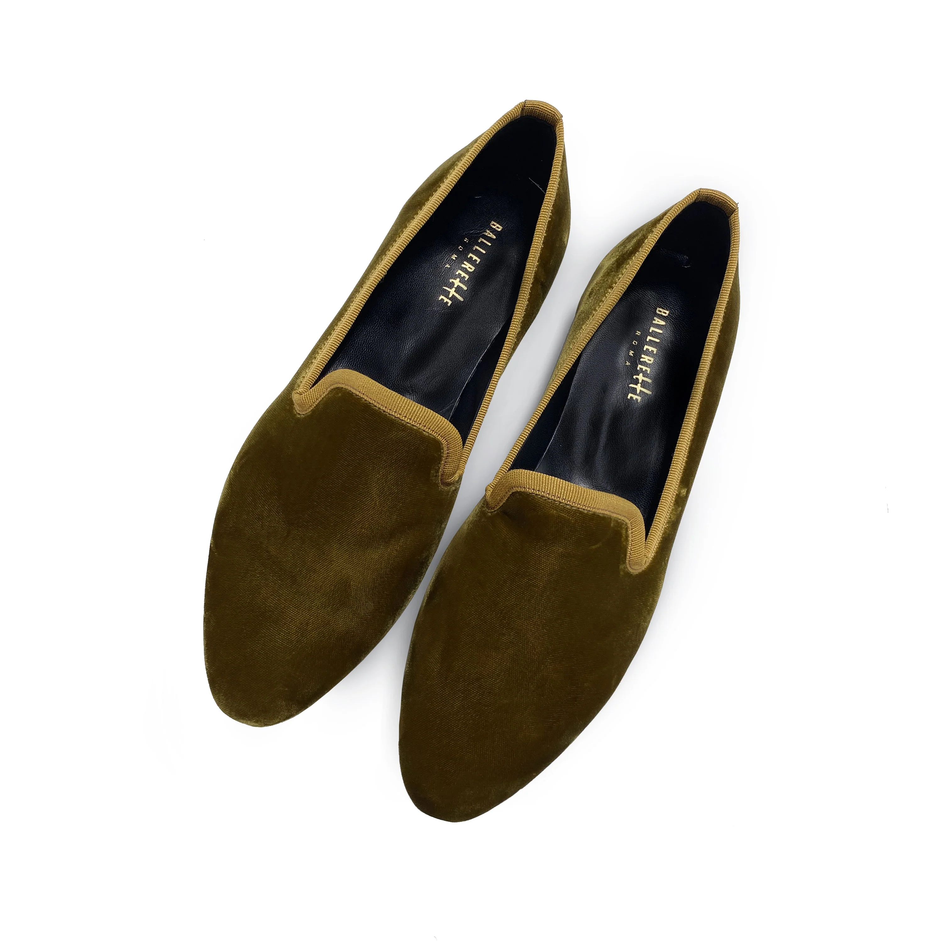 Slippers da donna senape in velluto - Image 2