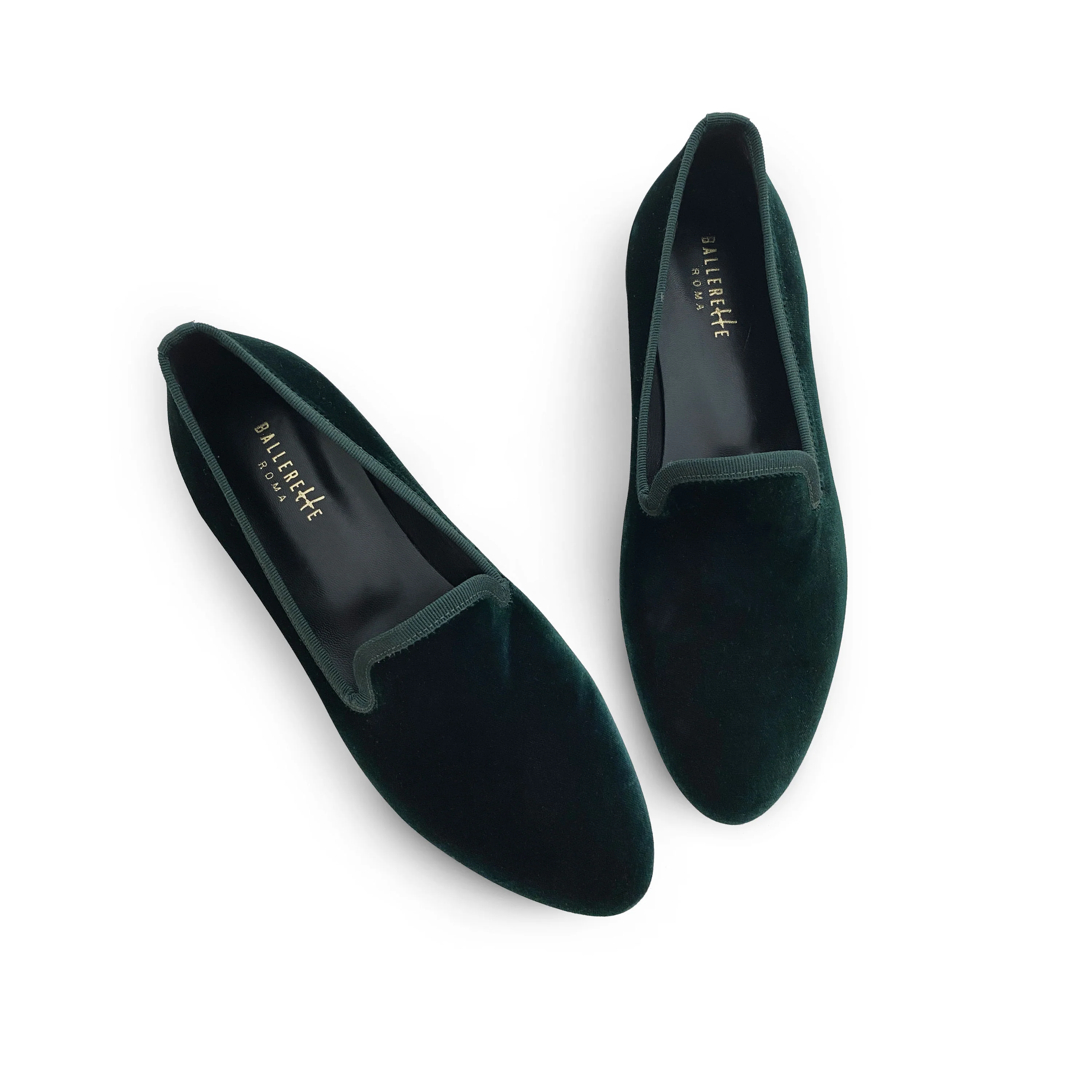 Slippers da donna verdi in velluto - Image 2