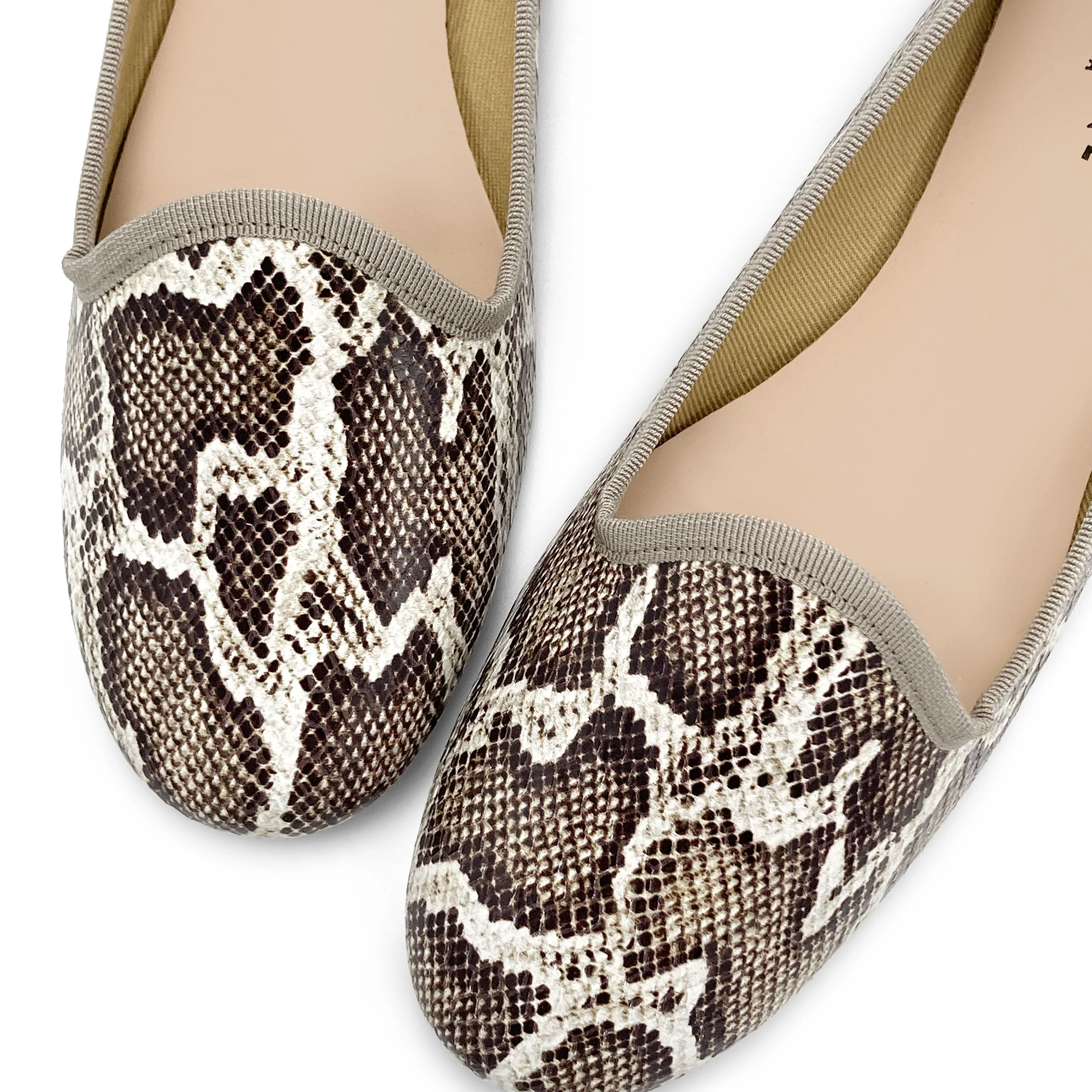 Slippers donna animalier pitonate in pelle - Image 3