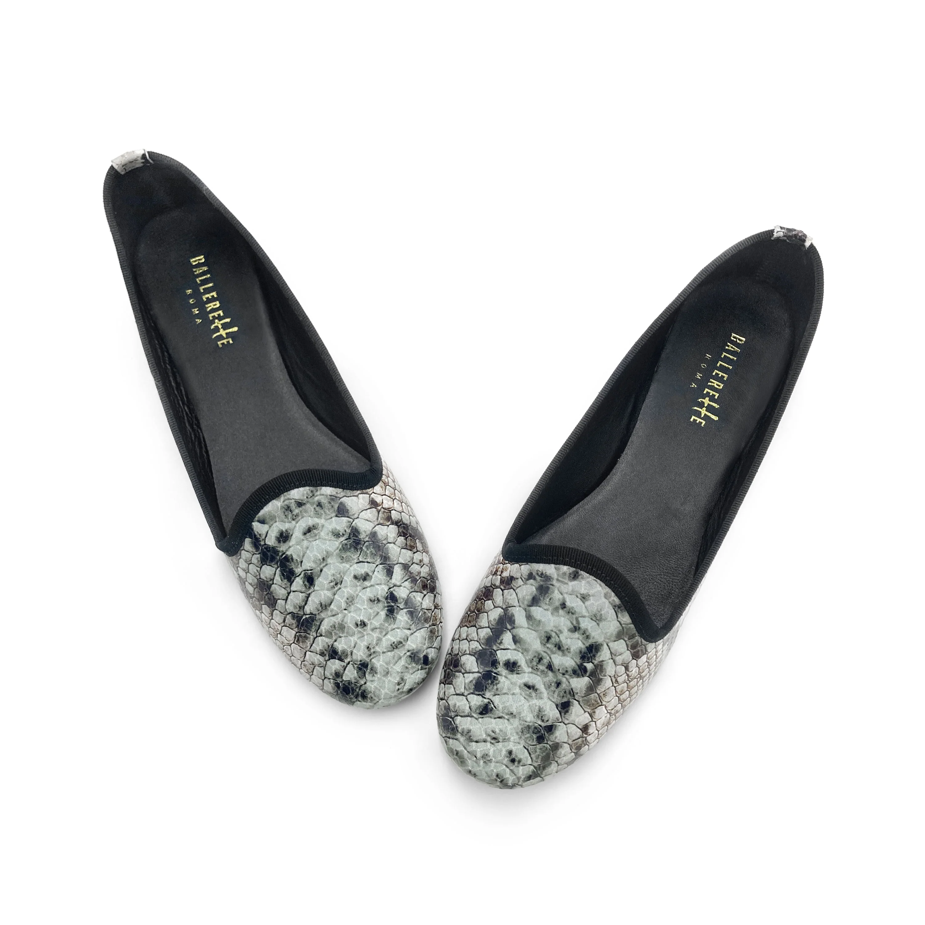 Slippers donna animalier pitonate in pelle - Image 2