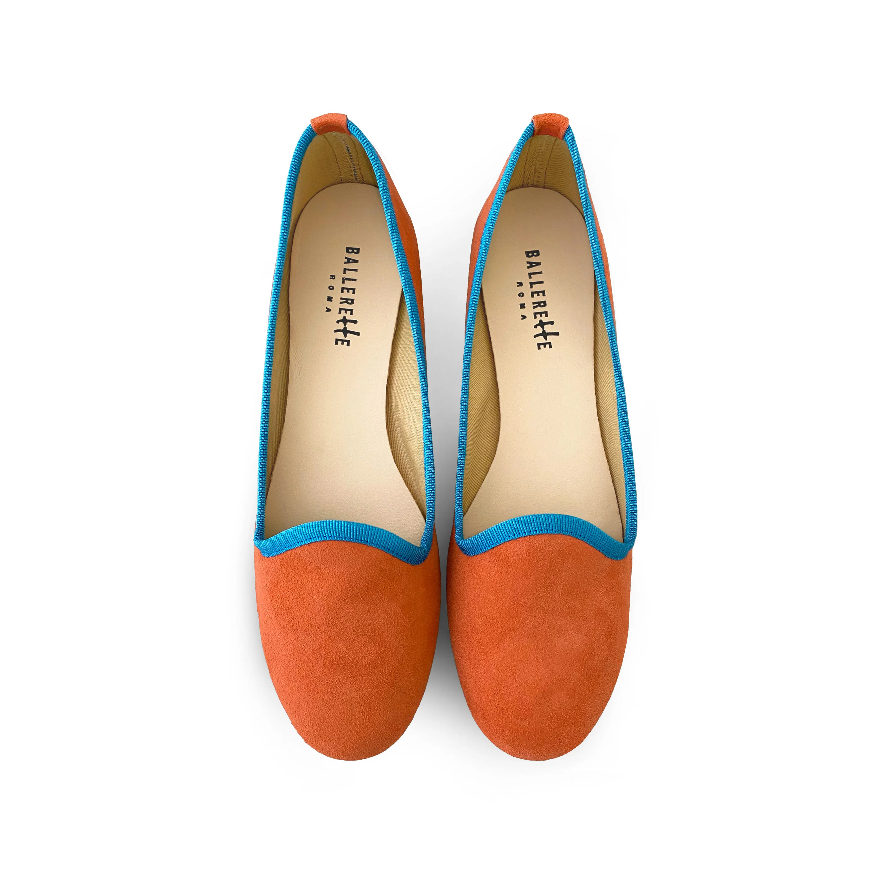 Slippers donna in camoscio arancio