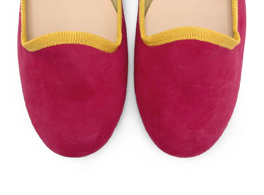 Slippers donna in camoscio fucsia - Image 5