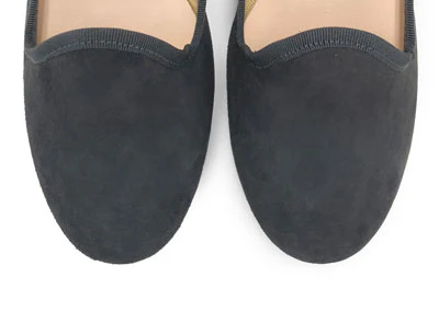 Slippers donna in camoscio grigio fumo - Image 5