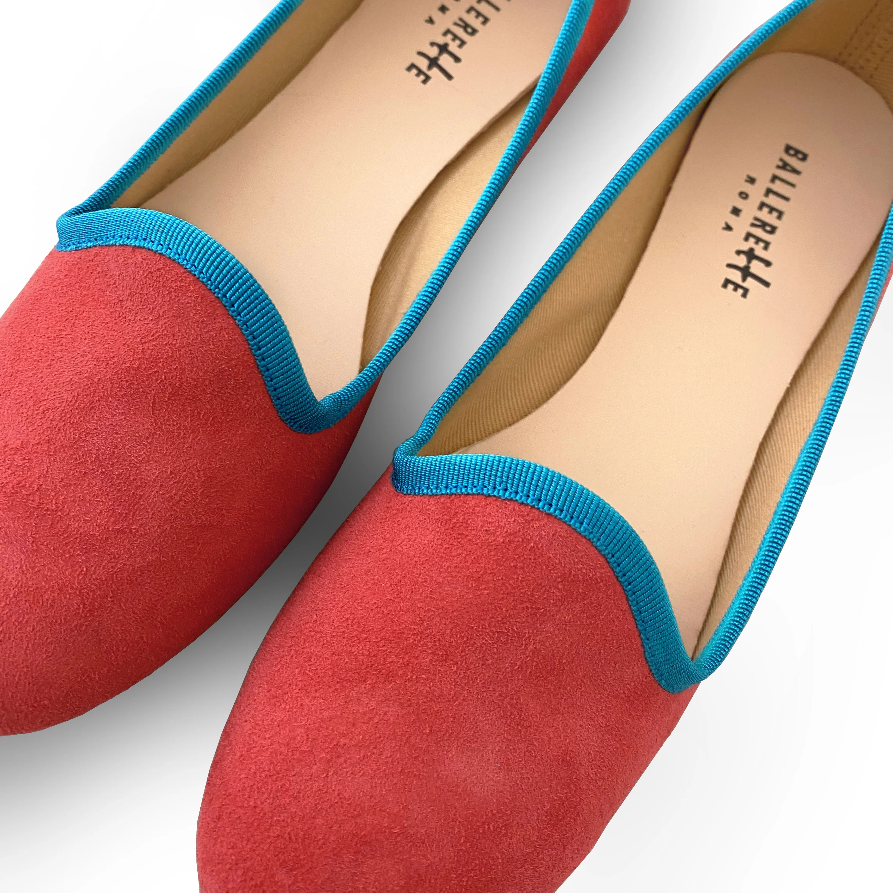 Slippers donna in camoscio rosa corallo - Image 3