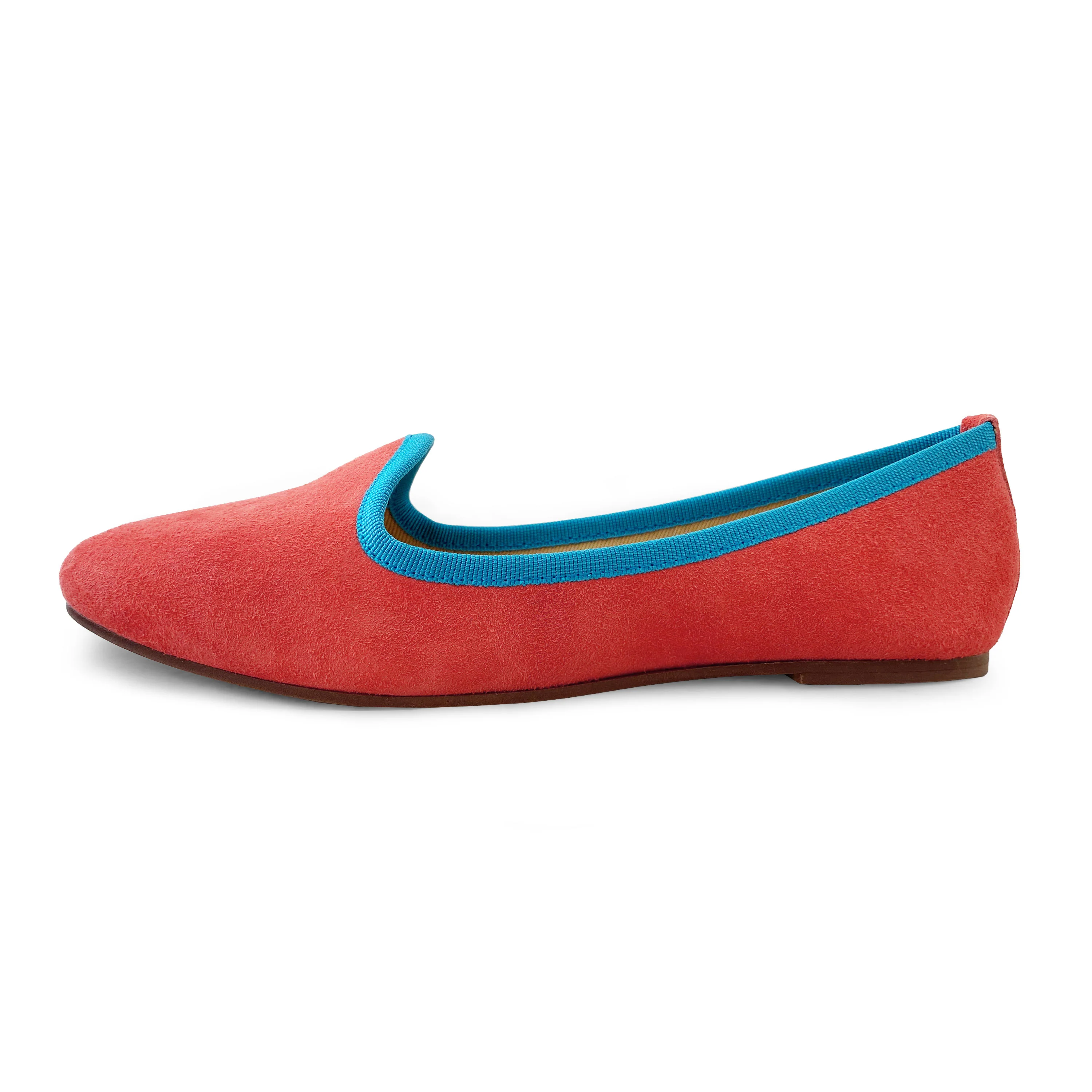 Slippers donna in camoscio rosa corallo - Image 4