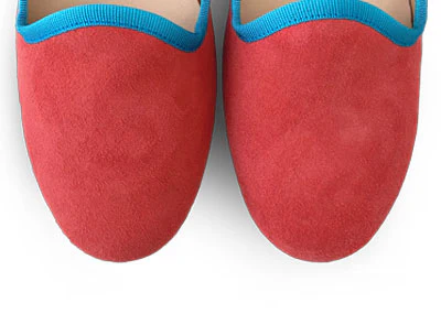 Slippers donna in camoscio rosa corallo - Image 5