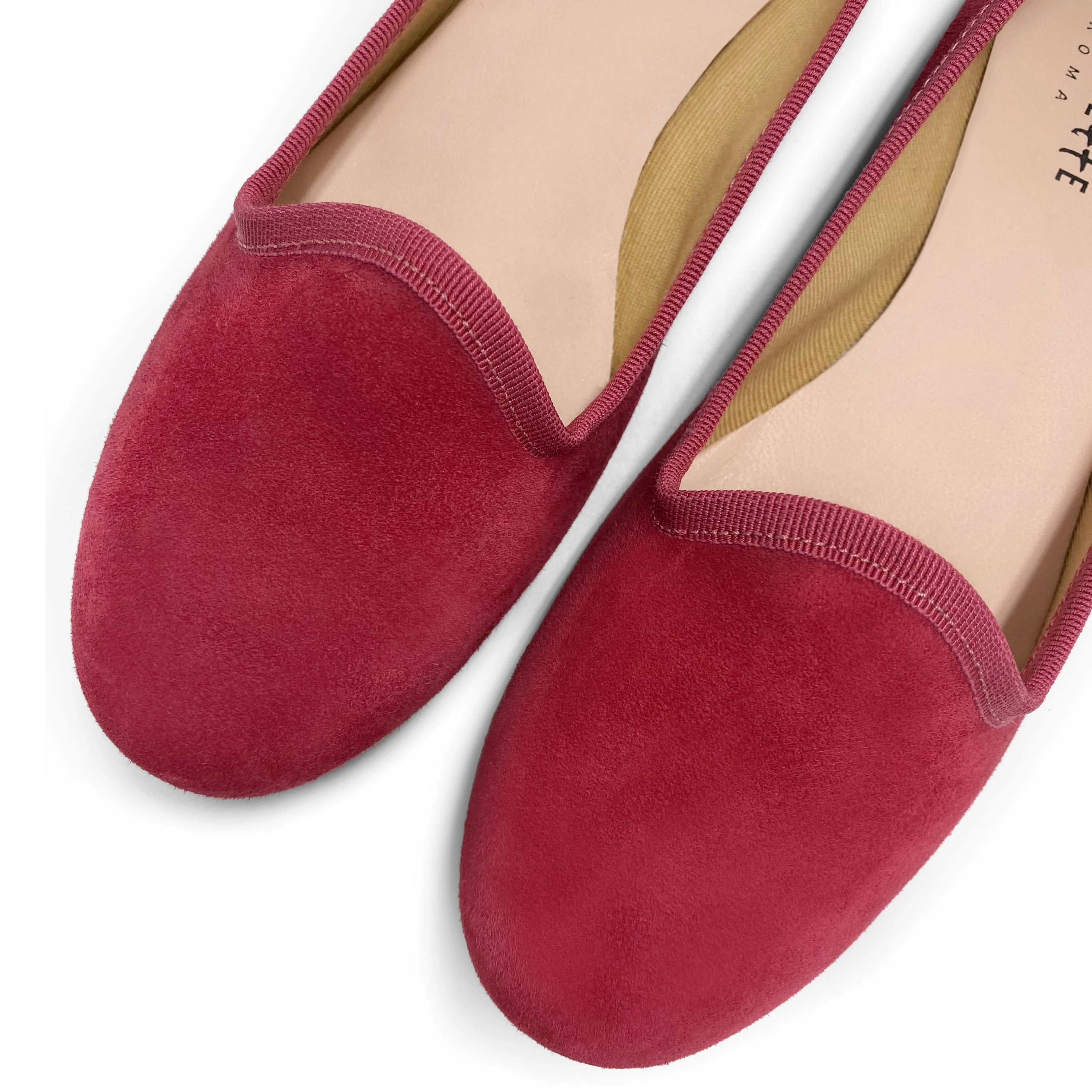 Slippers donna in camoscio rosso - Image 3
