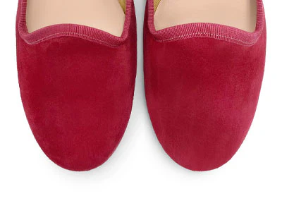 Slippers donna in camoscio rosso - Image 5