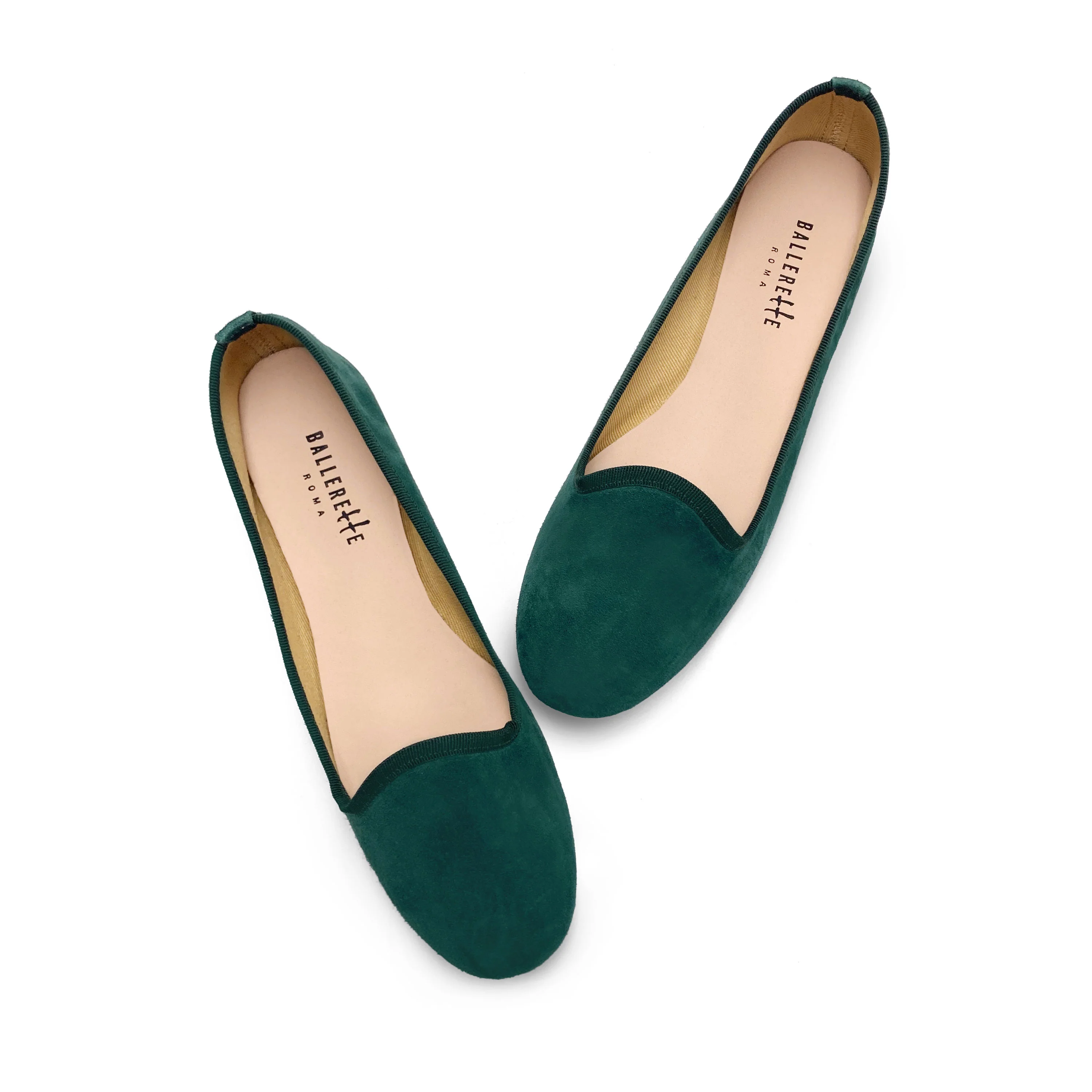 Slippers donna in camoscio verde bottiglia - Image 2