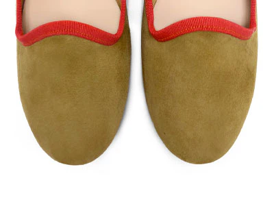 Slippers donna in camoscio verde oliva - Image 5