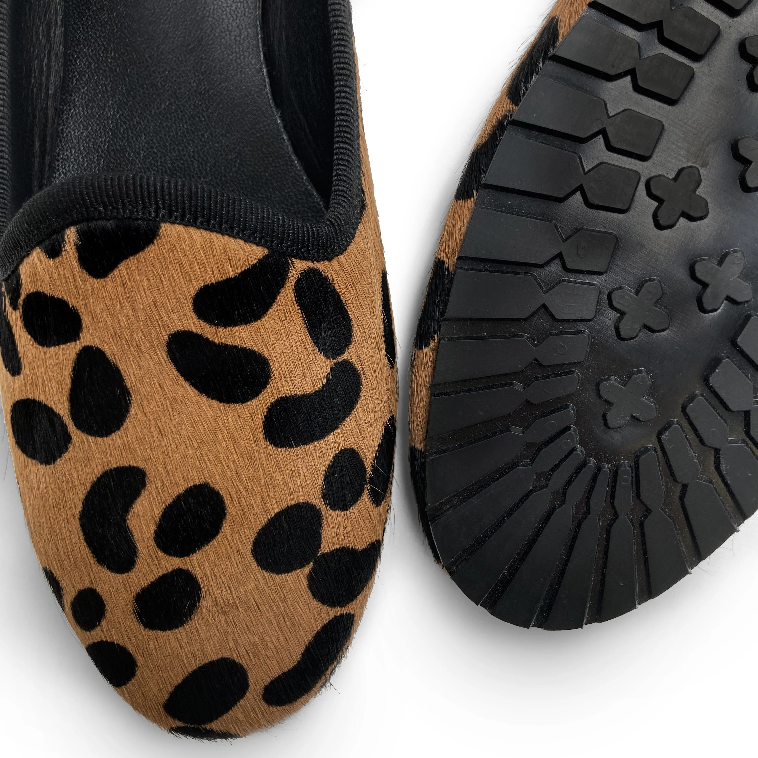 Slippers donna maculate in cavallino marrone - Image 3