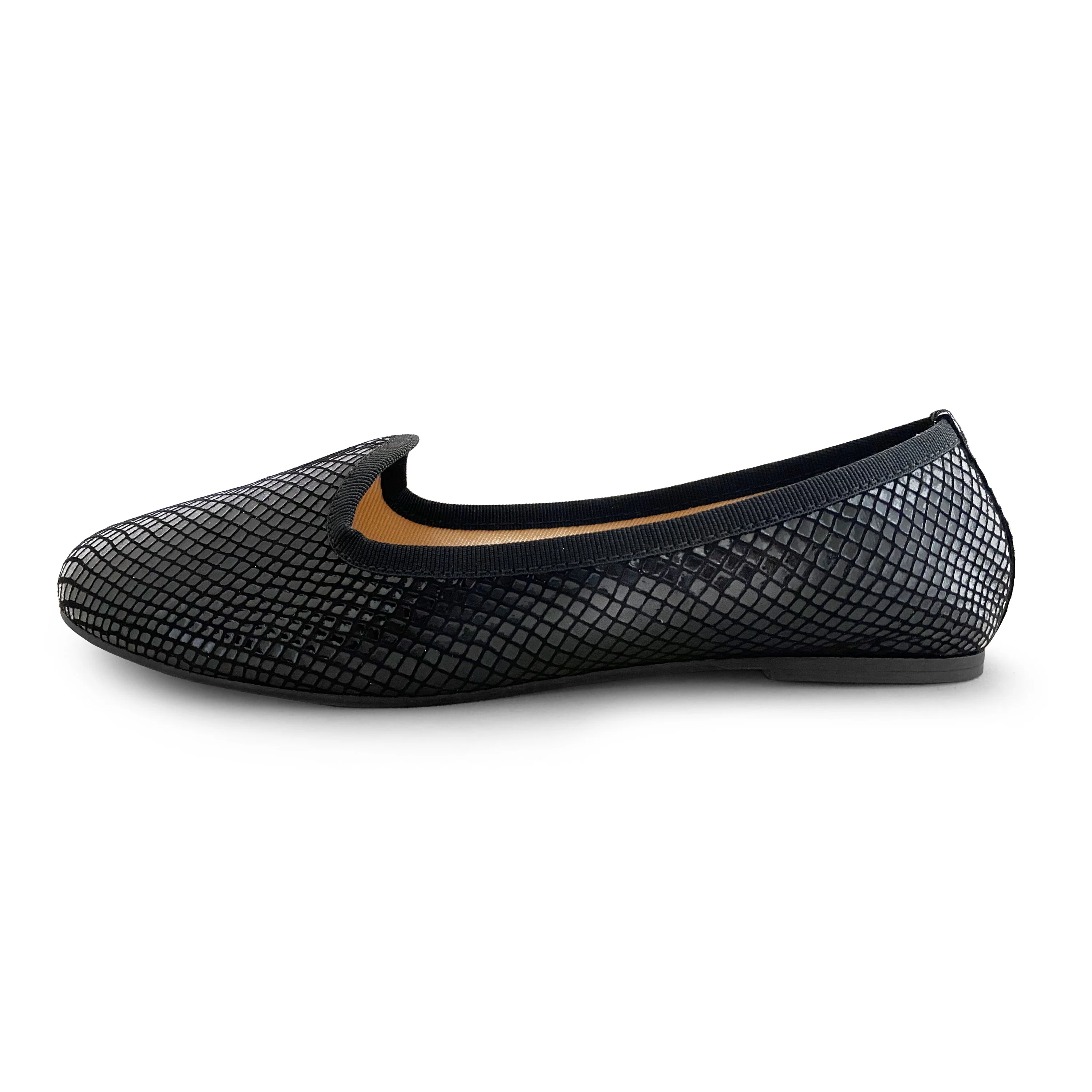 Slippers donna nere pitonate laminate - Image 4