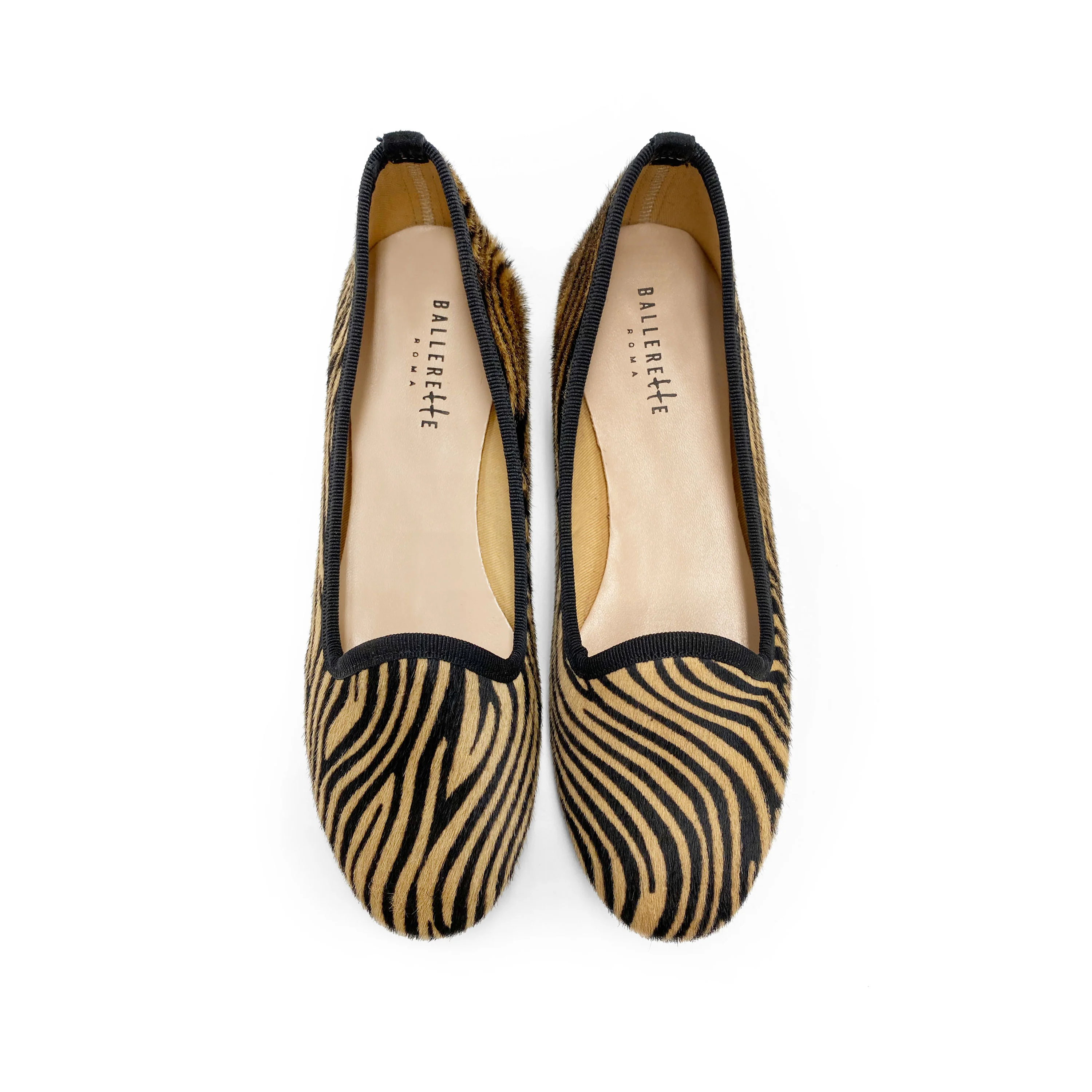 Slippers donna zebrate in cavallino