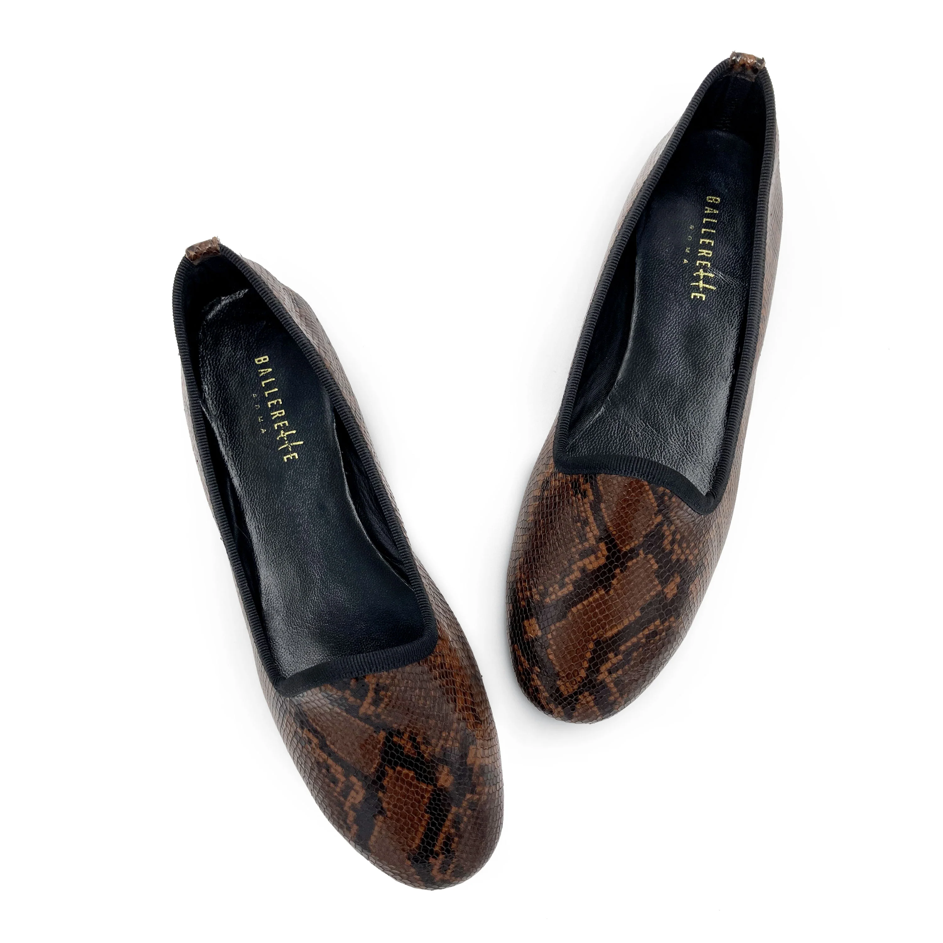 Slippers in pelle stampa animalier marrone - Image 2