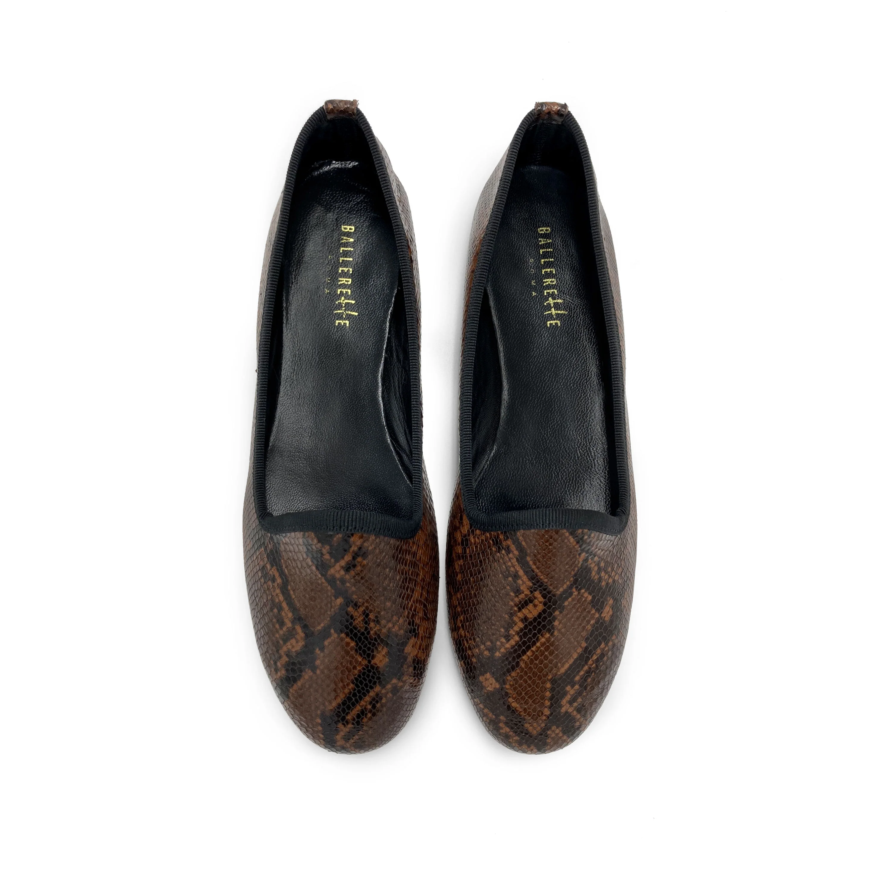Slippers in pelle stampa animalier marrone - Image 3