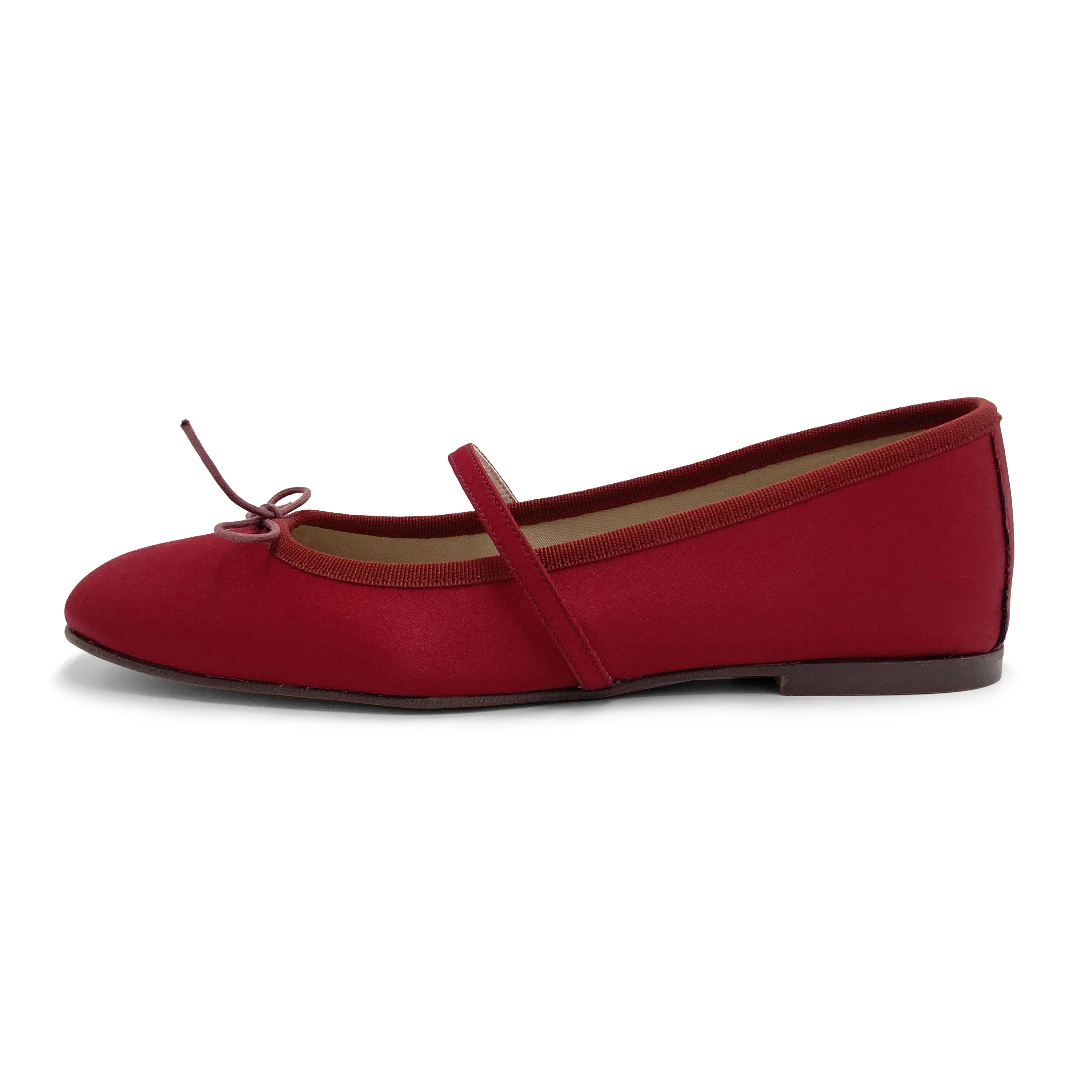 TT Go Green Collection - Ballerine Mary Jane bordeaux in raso eco - Image 3