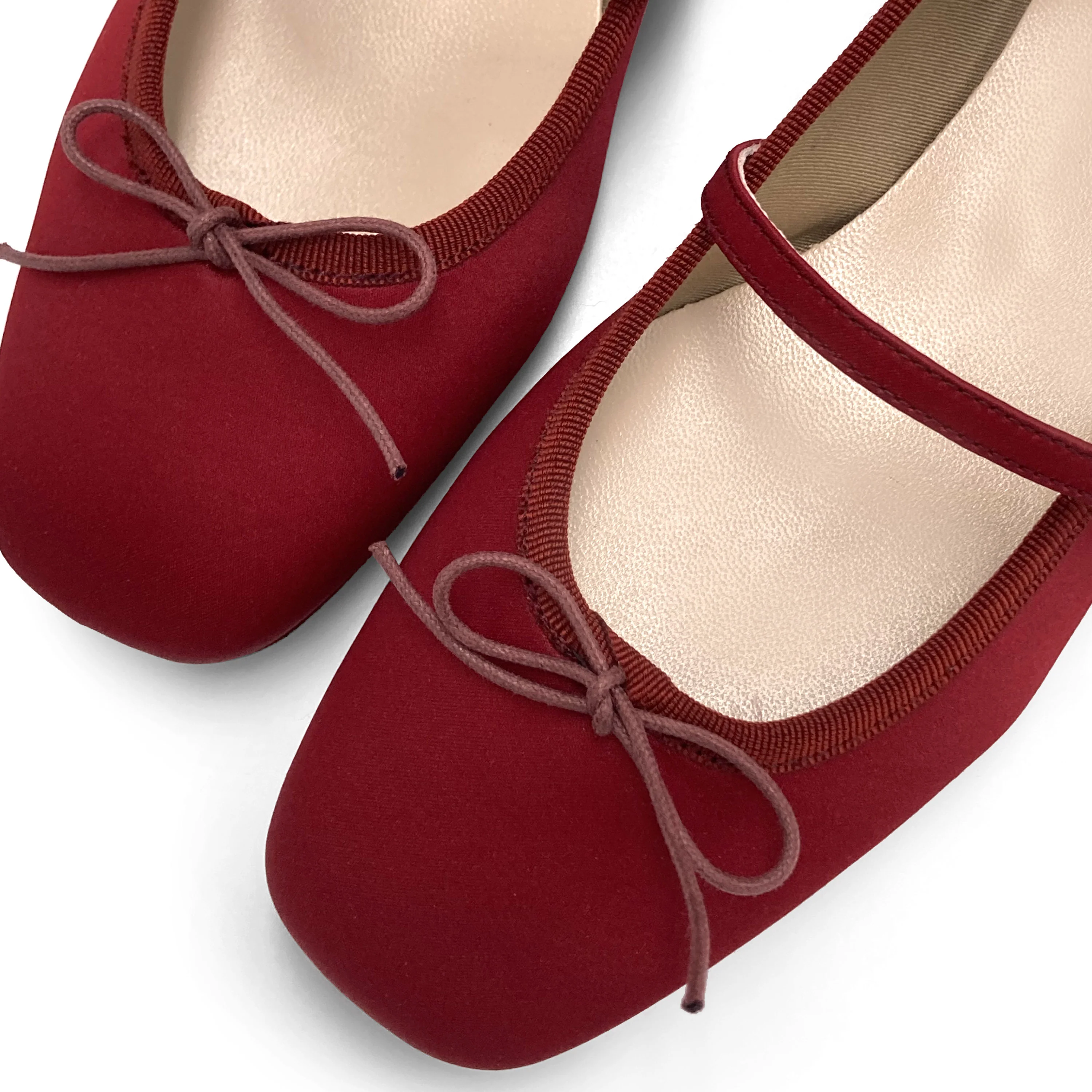 TT Go Green Collection - Ballerine Mary Jane bordeaux in raso eco - Image 4