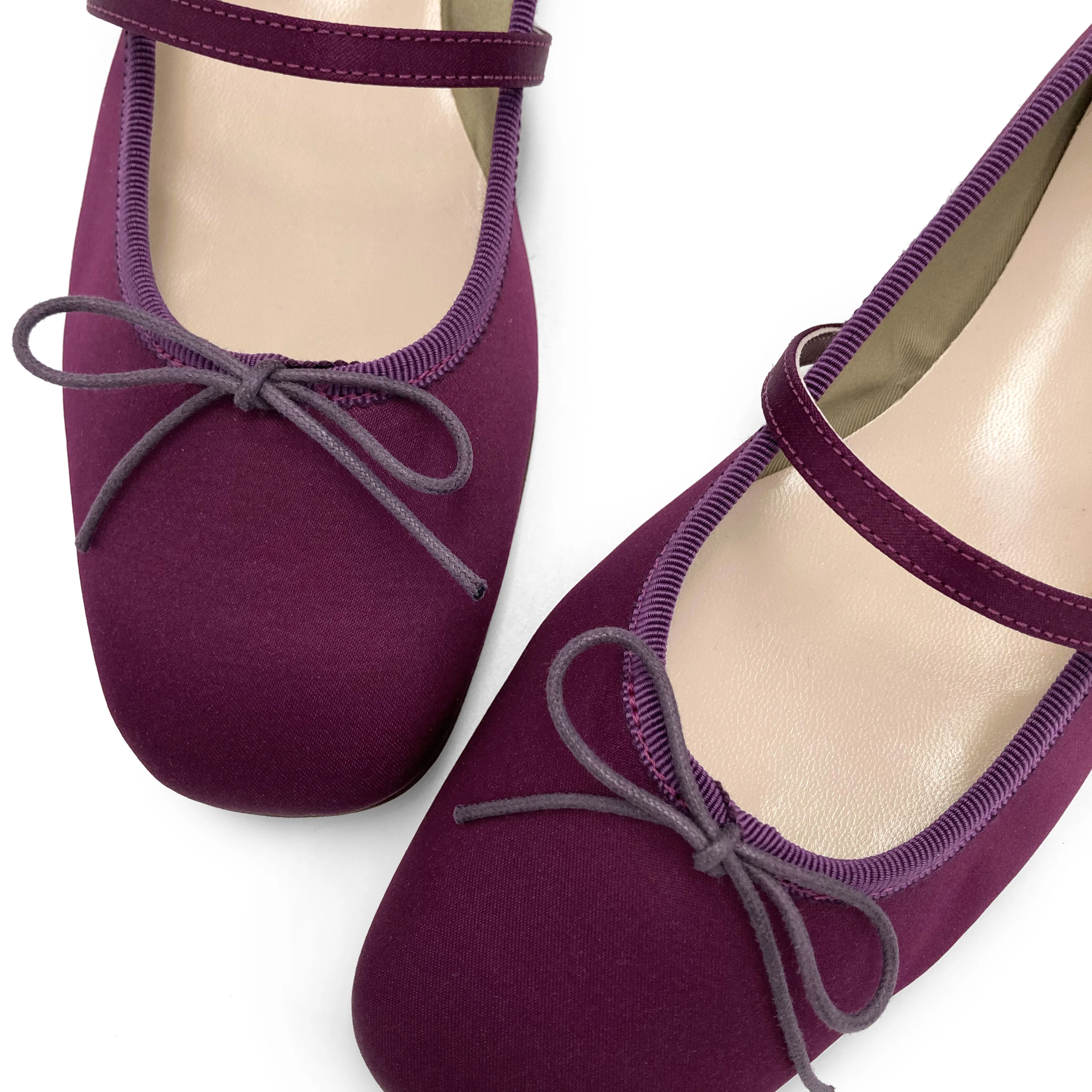 TT GO GREEN Collection - Ballerine Mary Jane fucsia in raso ECO - Image 3