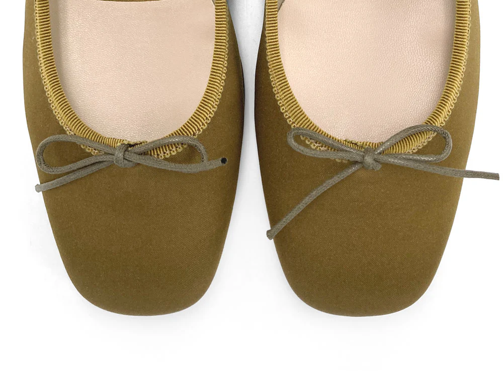 TT Go Green Collection - Ballerine Mary Jane marrone mostarda in raso eco - Image 5